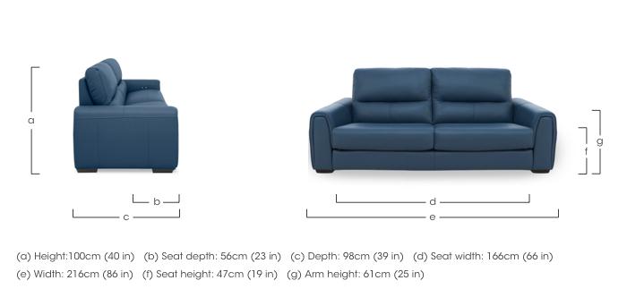 Flex Leather 3 Seater Sofa in  on Furniture Village