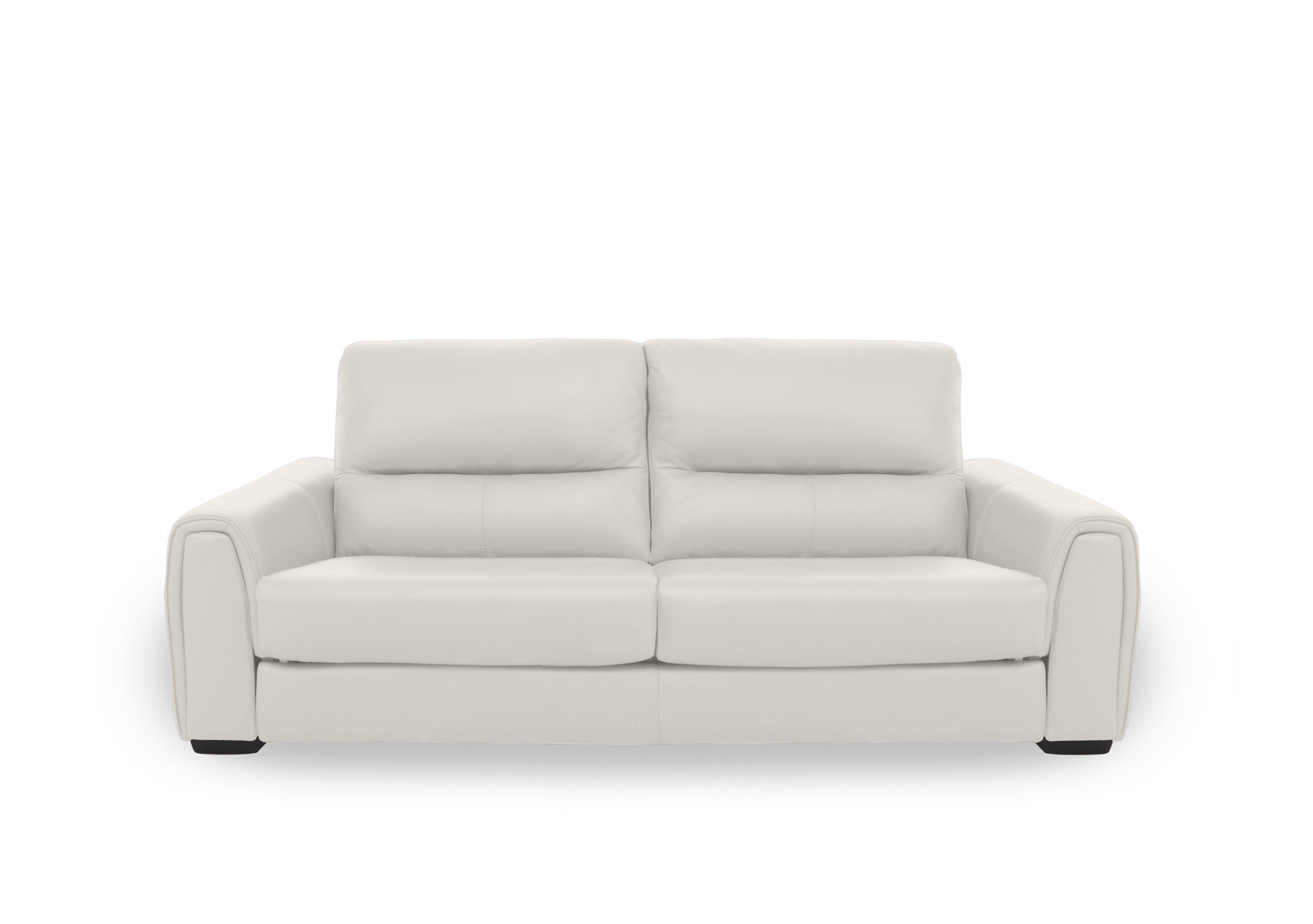 Flex Leather 3 Seater Sofa in Bv-156e Frost on Furniture Village