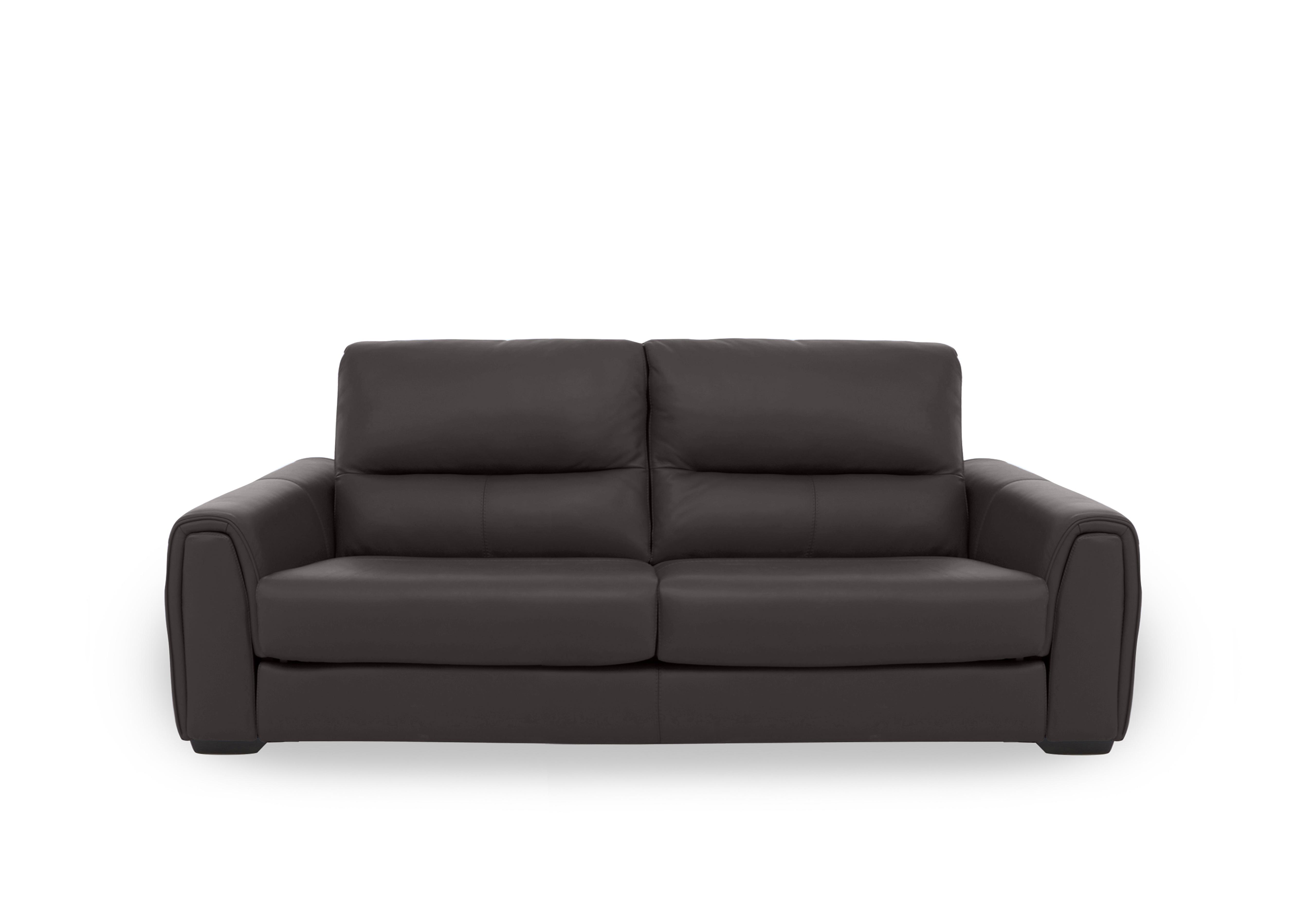 Flex Leather 3 Seater Sofa in Nc-037c Walnut on Furniture Village