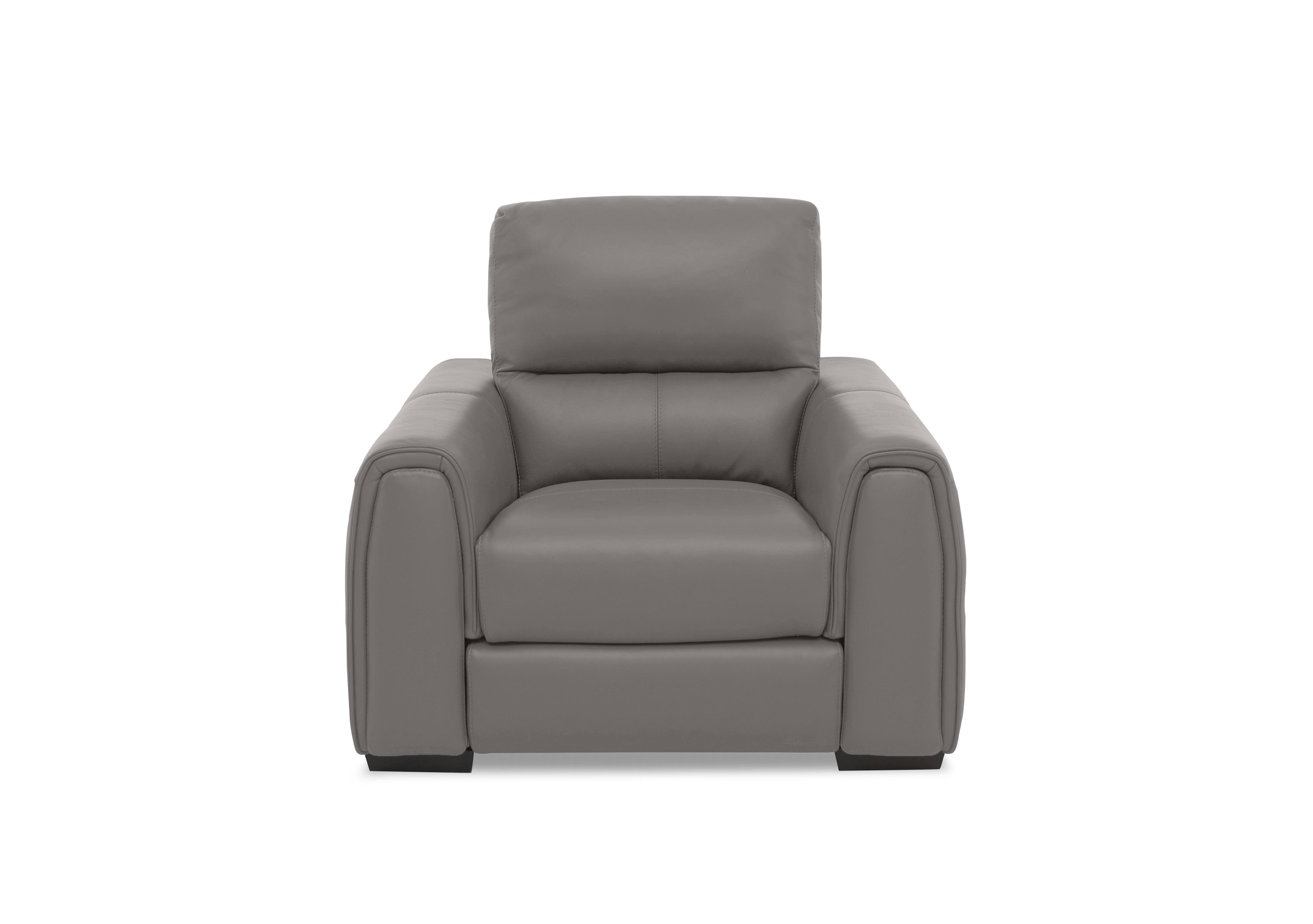 Flex Leather Armchair in Bv-042e Elephant on Furniture Village
