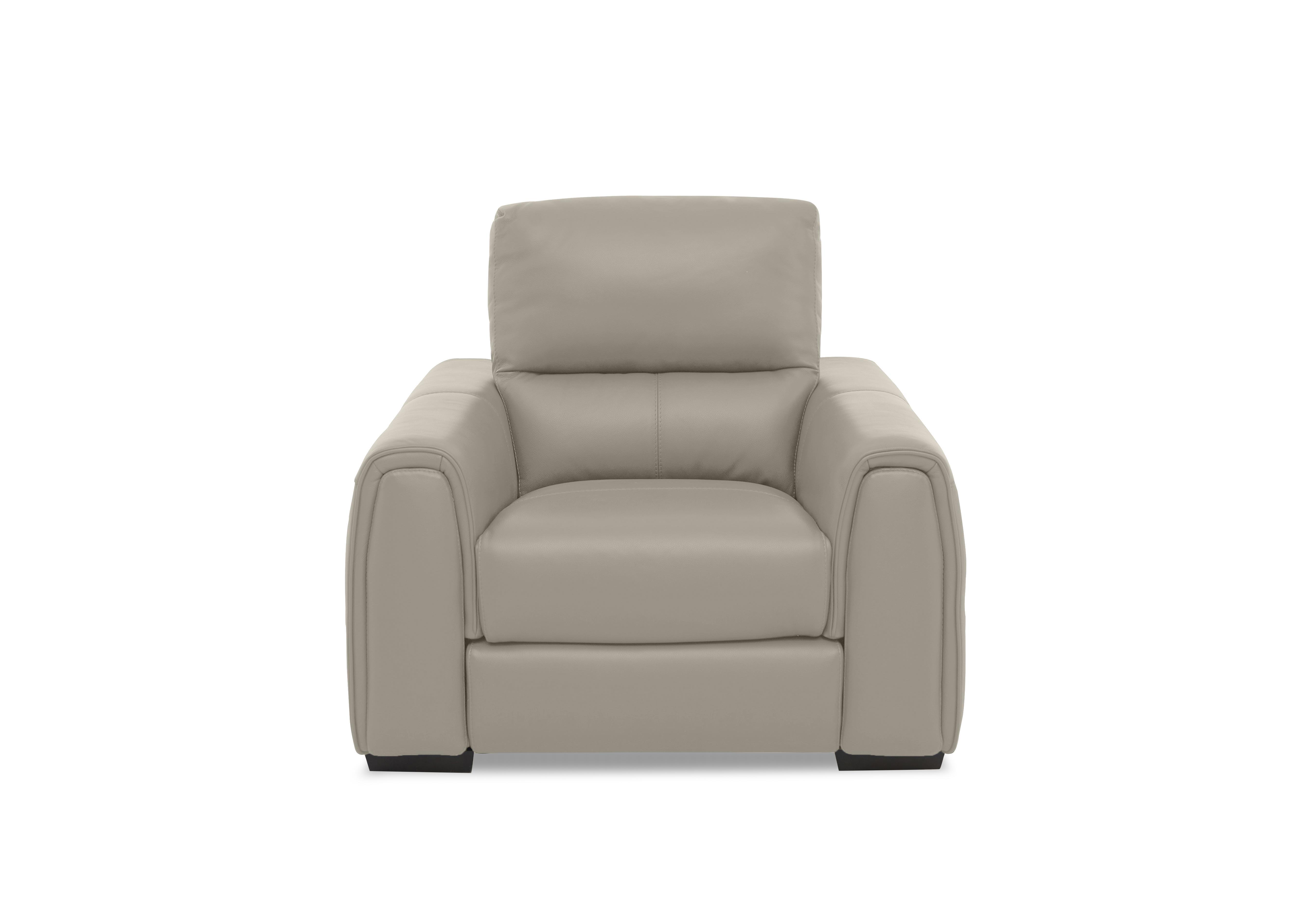 Flex Leather Armchair in Bv-722a Taupe on Furniture Village