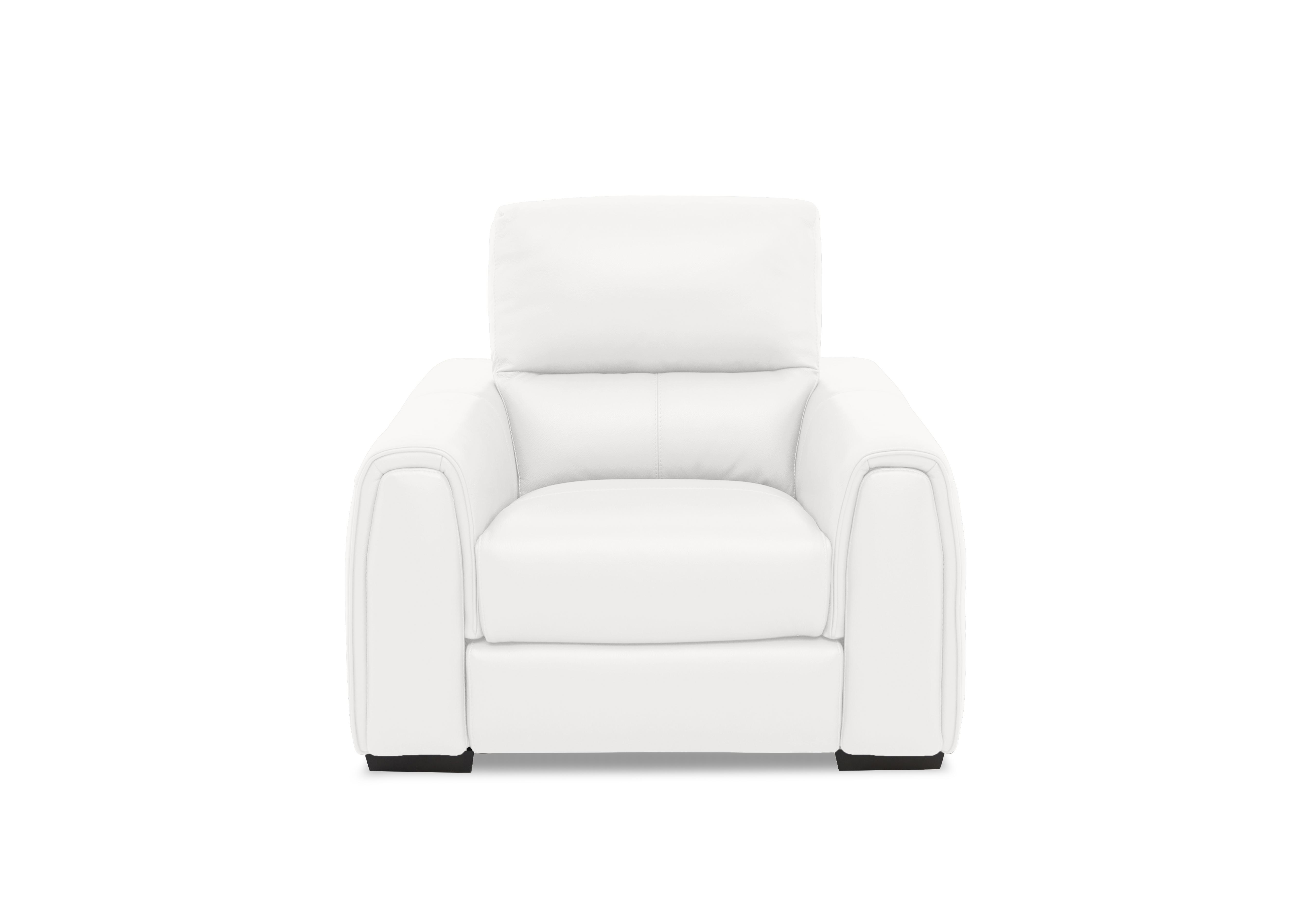 Flex Leather Armchair in Bv-744d Star White on Furniture Village