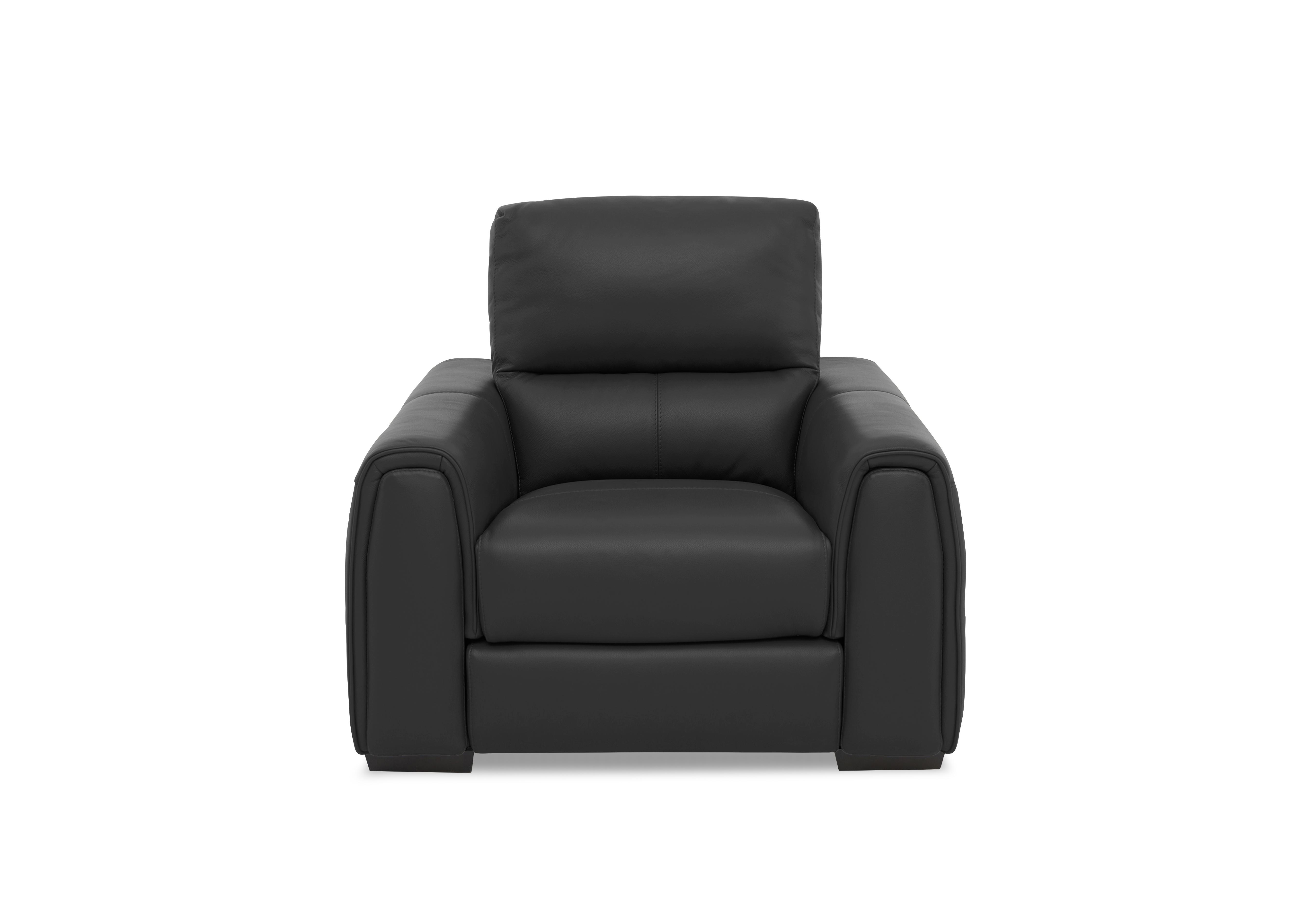 Flex Leather Armchair in Nc-023c Black on Furniture Village