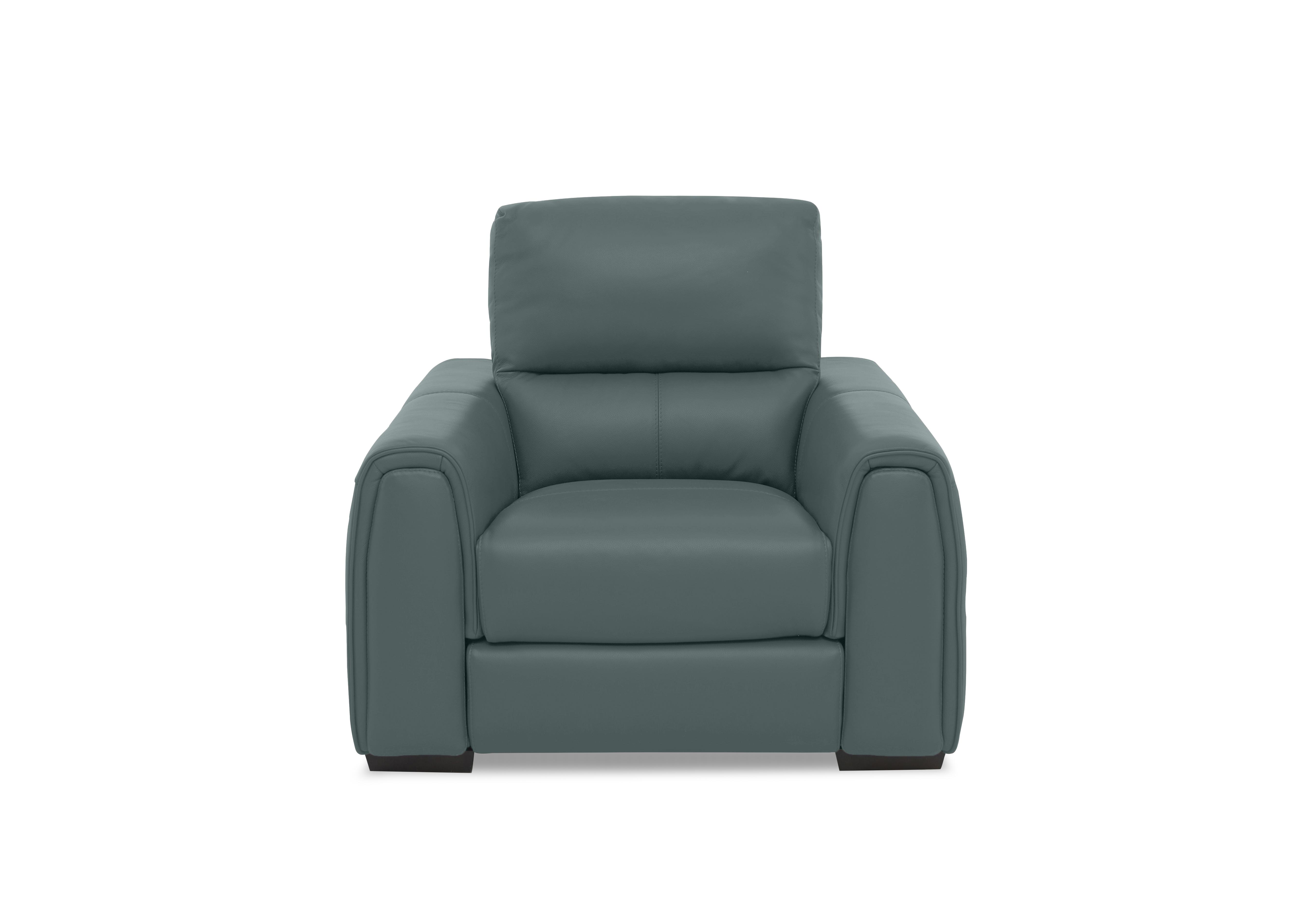 Flex Leather Armchair in Nc-301e Lake Green on Furniture Village