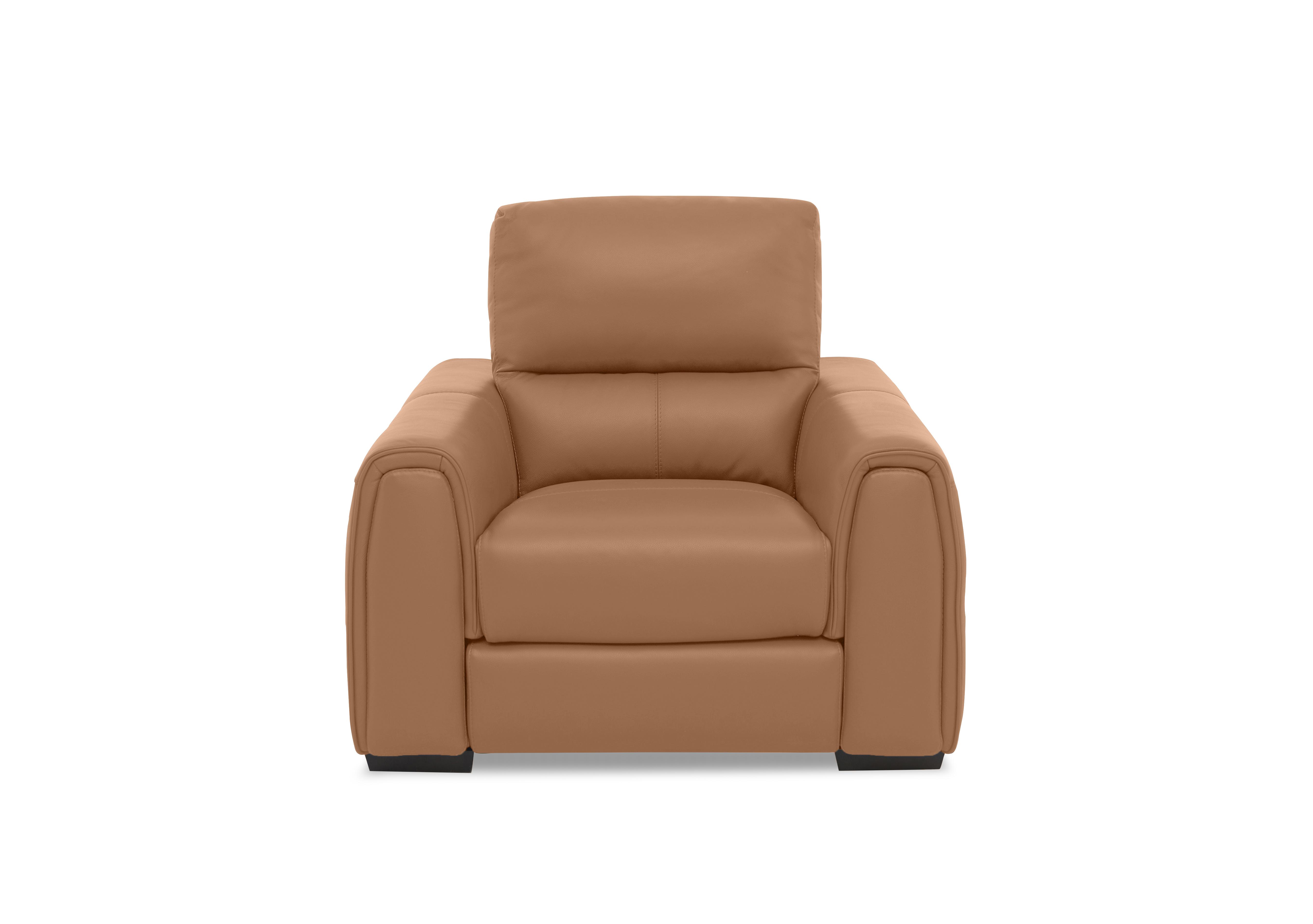 Flex Leather Armchair in Nc-334e Pecan Brown on Furniture Village