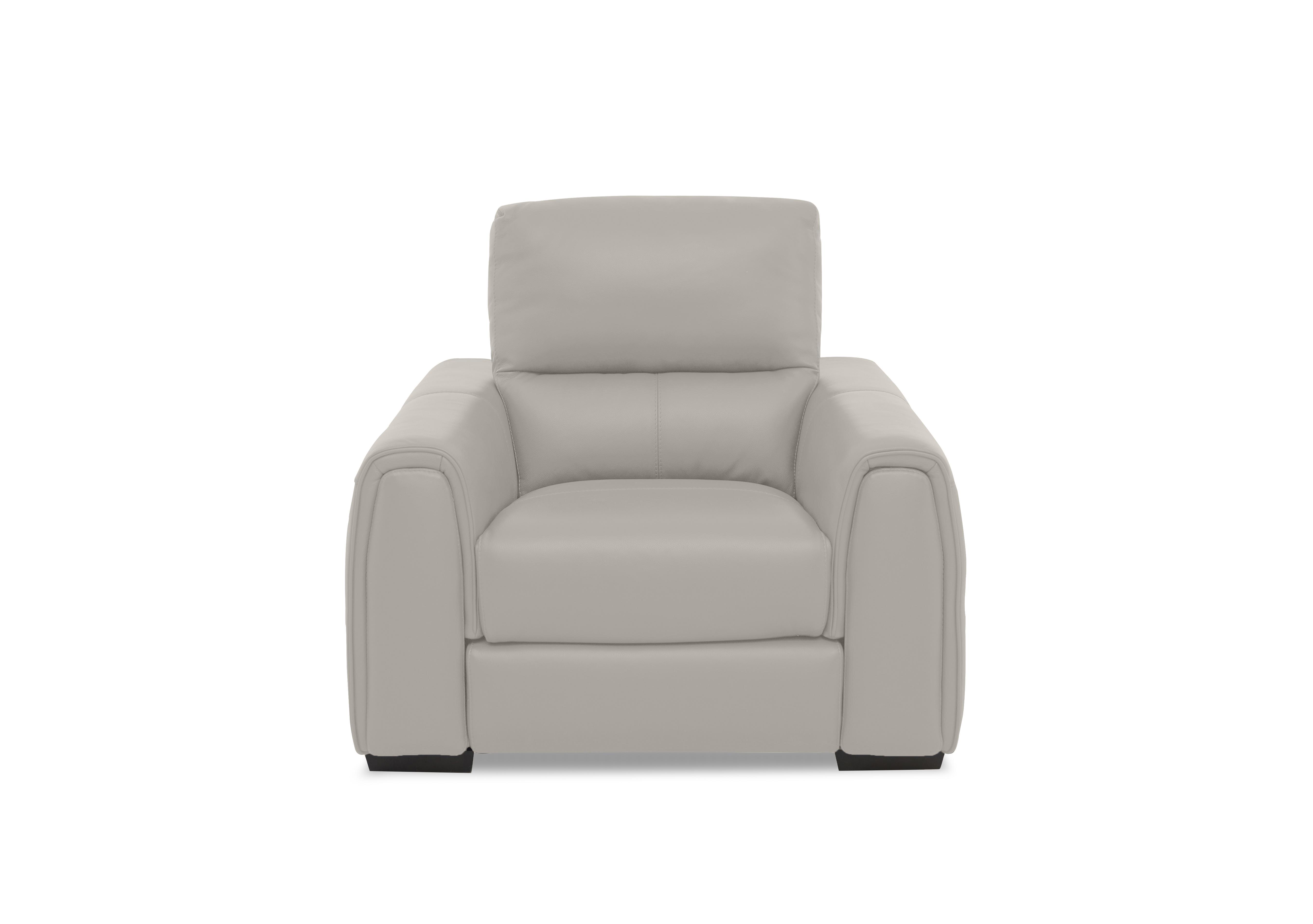 Flex Leather Armchair in Nc-946b Feather Grey on Furniture Village