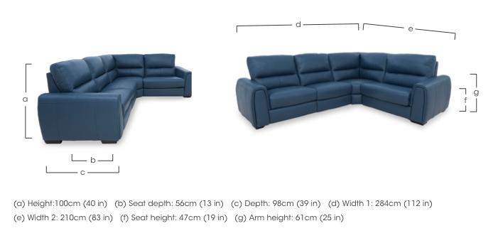 Flex Leather Small Corner Sofa in  on Furniture Village