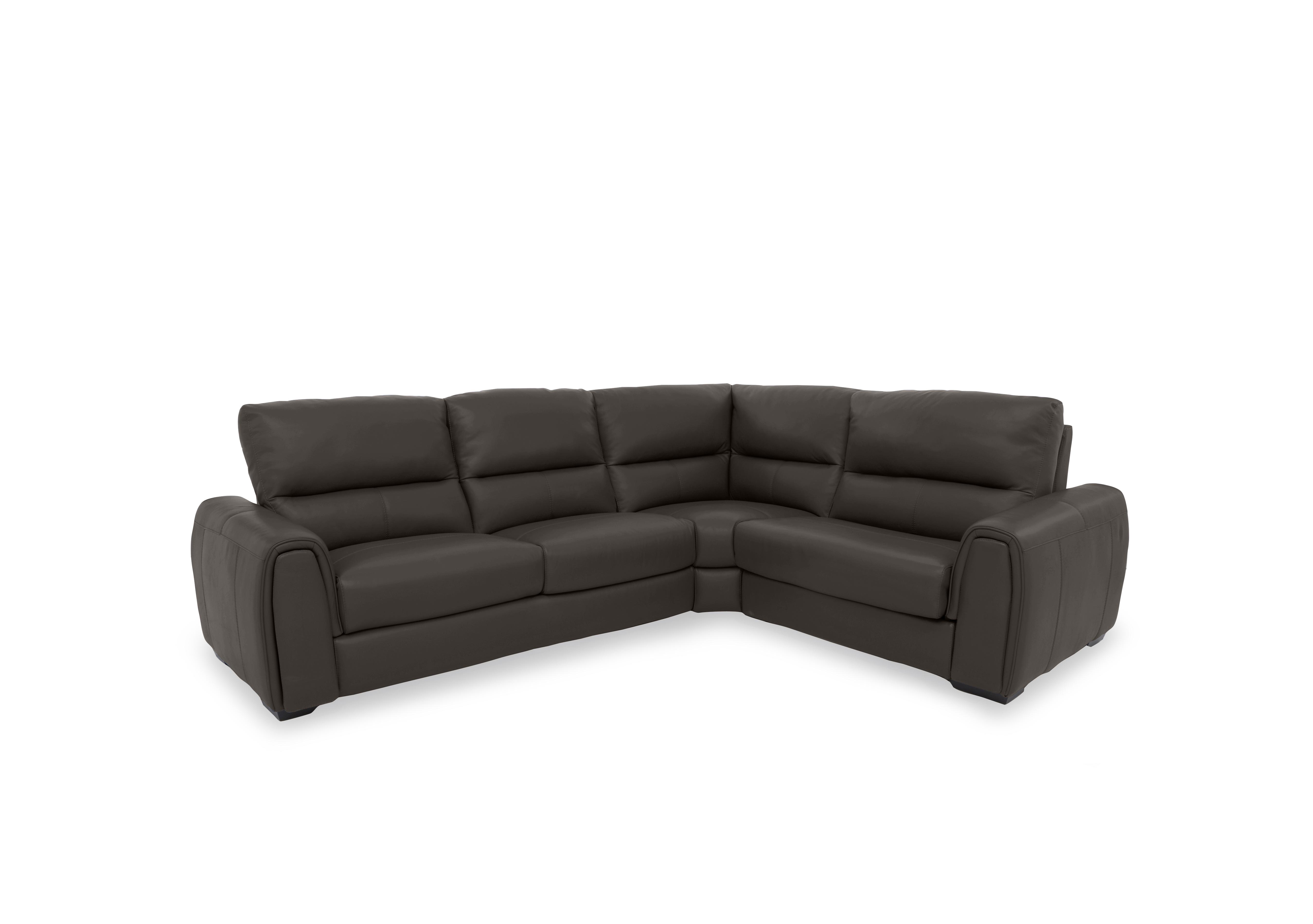 Flex Leather Small Corner Sofa in Bv-1748 Dark Chocolate on Furniture Village