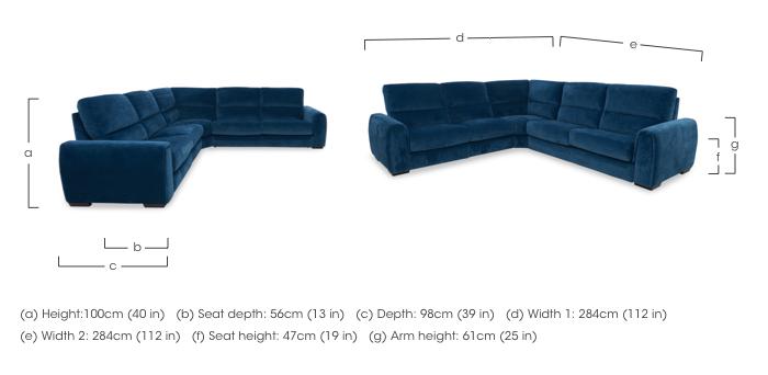 Flex Fabric Large Corner Sofa in  on Furniture Village