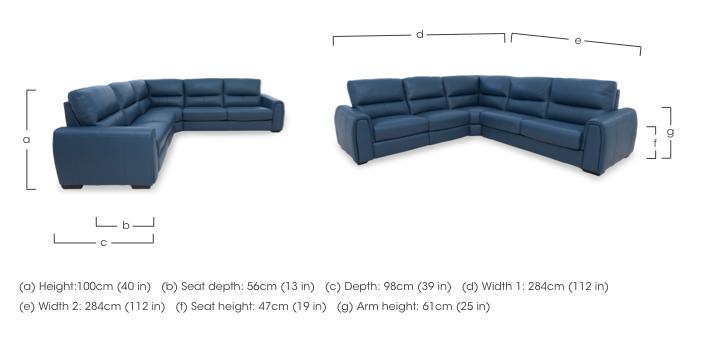 Flex Leather Large Corner Sofa in  on Furniture Village