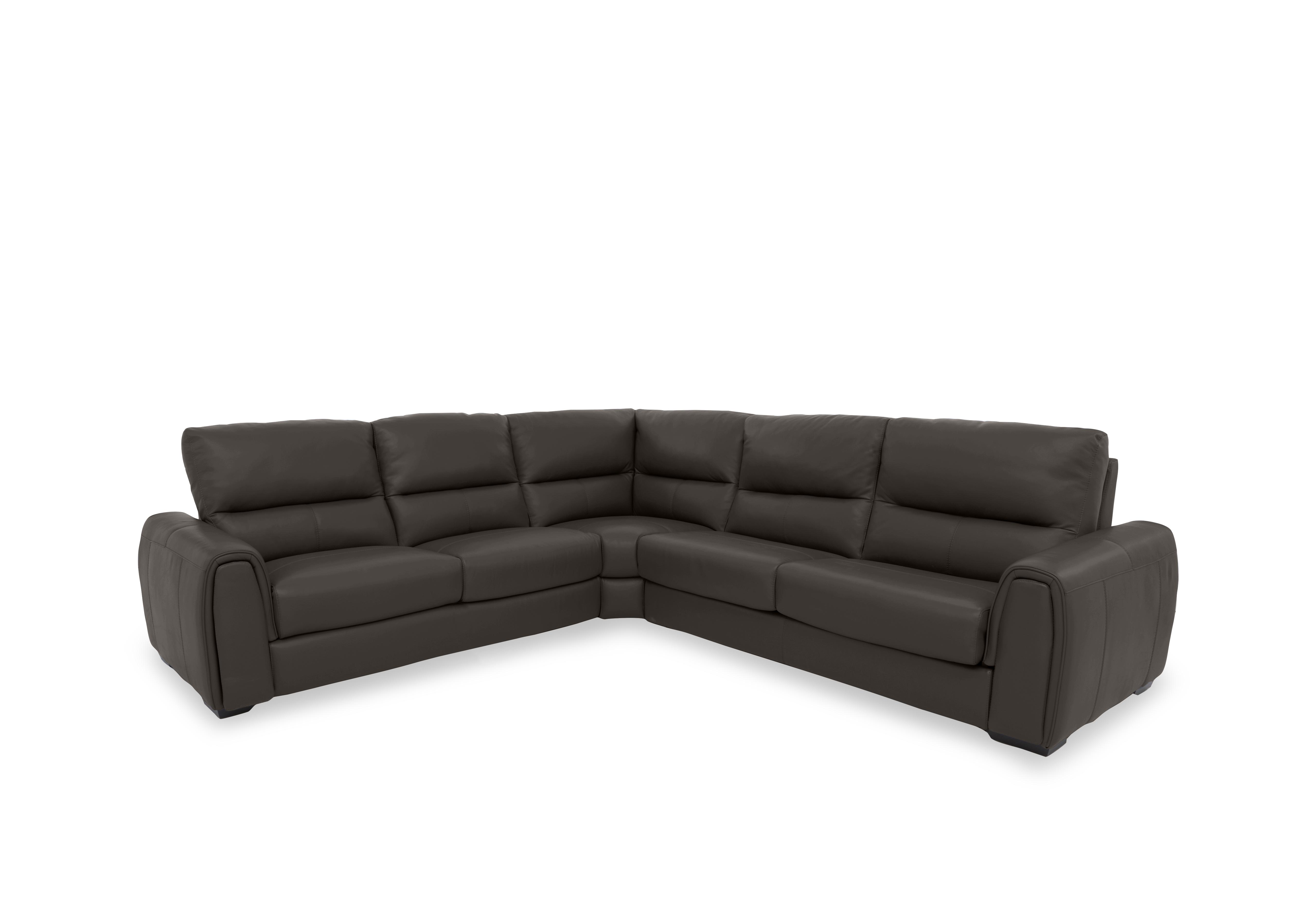 Flex Leather Large Corner Sofa in Bv-1748 Dark Chocolate on Furniture Village