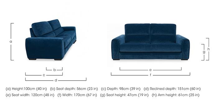 Flex Fabric 2 Seater Power Recliner Sofa with Storage Arms in  on Furniture Village