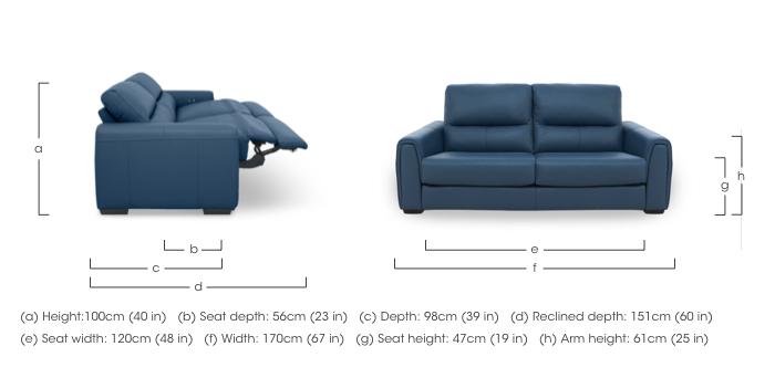 Flex Leather 2 Seater Power Recliner Sofa with Storage Arms in  on Furniture Village