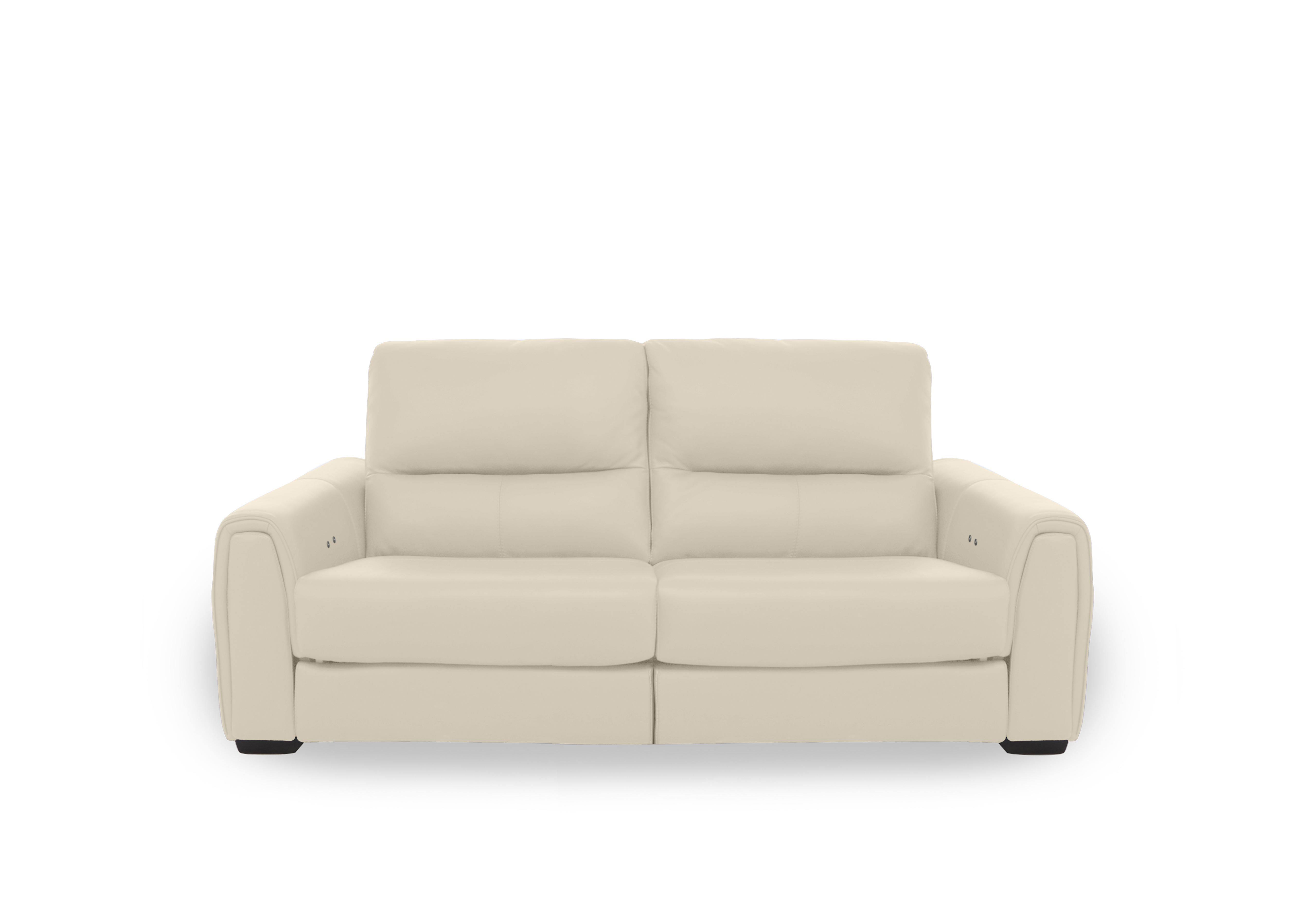 Flex Leather 2 Seater Power Recliner Sofa with Storage Arms in Bv-862c Bisque on Furniture Village
