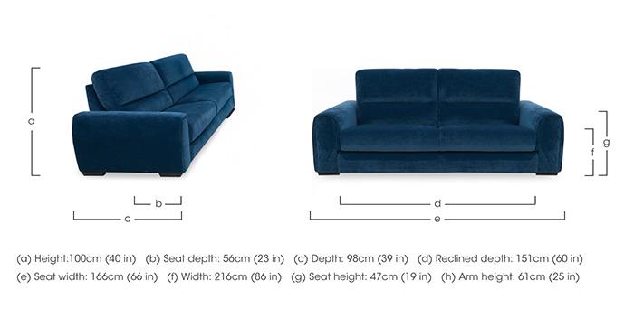 Flex Fabric 3 Seater Power Recliner Sofa with Storage Arms in  on Furniture Village