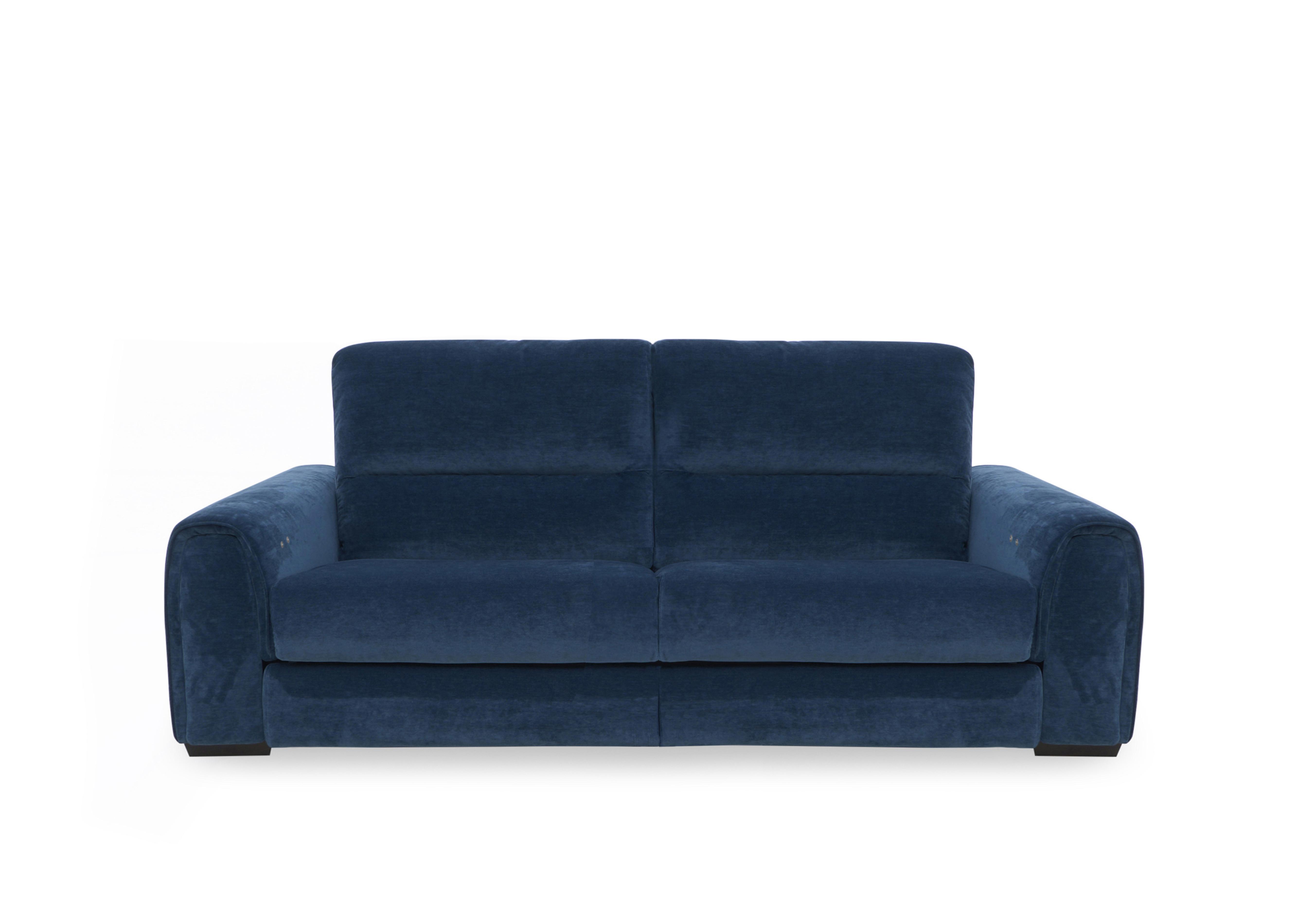Flex Fabric 3 Seater Power Recliner Sofa with Storage Arms in Fab-Can-R330 Steel Blue on Furniture Village