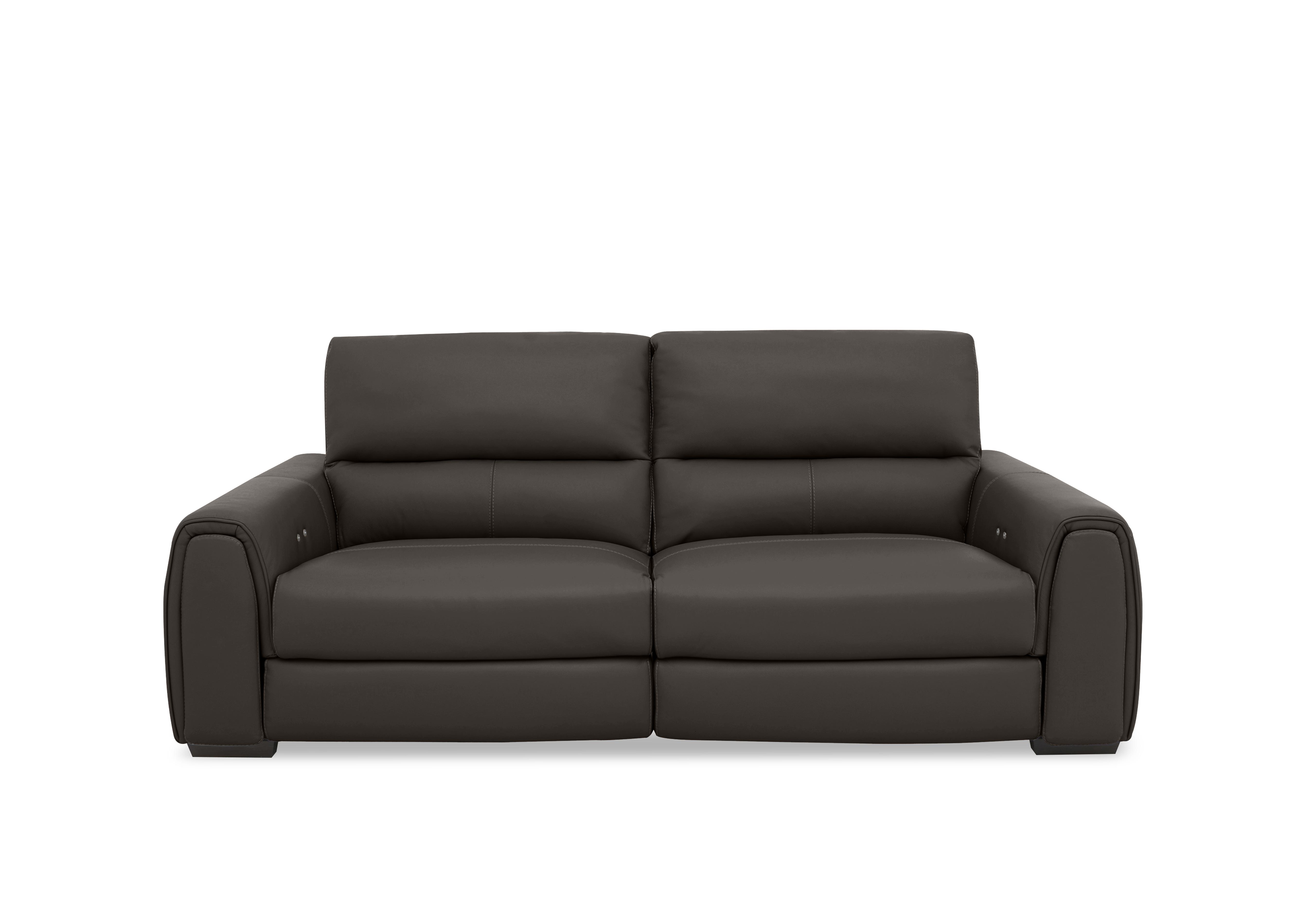 Flex Leather 3 Seater Power Recliner Sofa with Storage Arms in Bv-1748 Dark Chocolate on Furniture Village