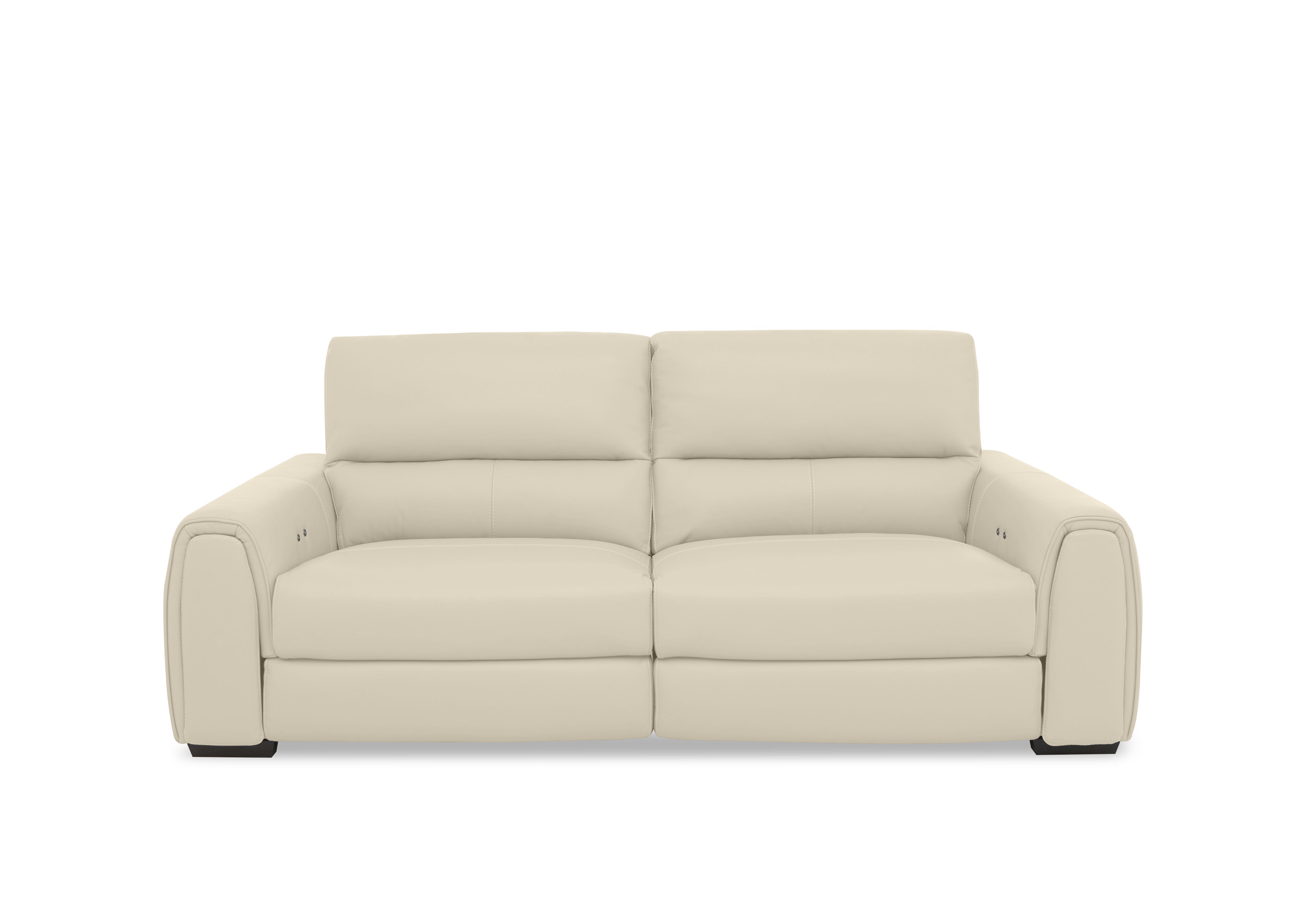 Flex Leather 3 Seater Power Recliner Sofa with Storage Arms in Bv-862c Bisque on Furniture Village