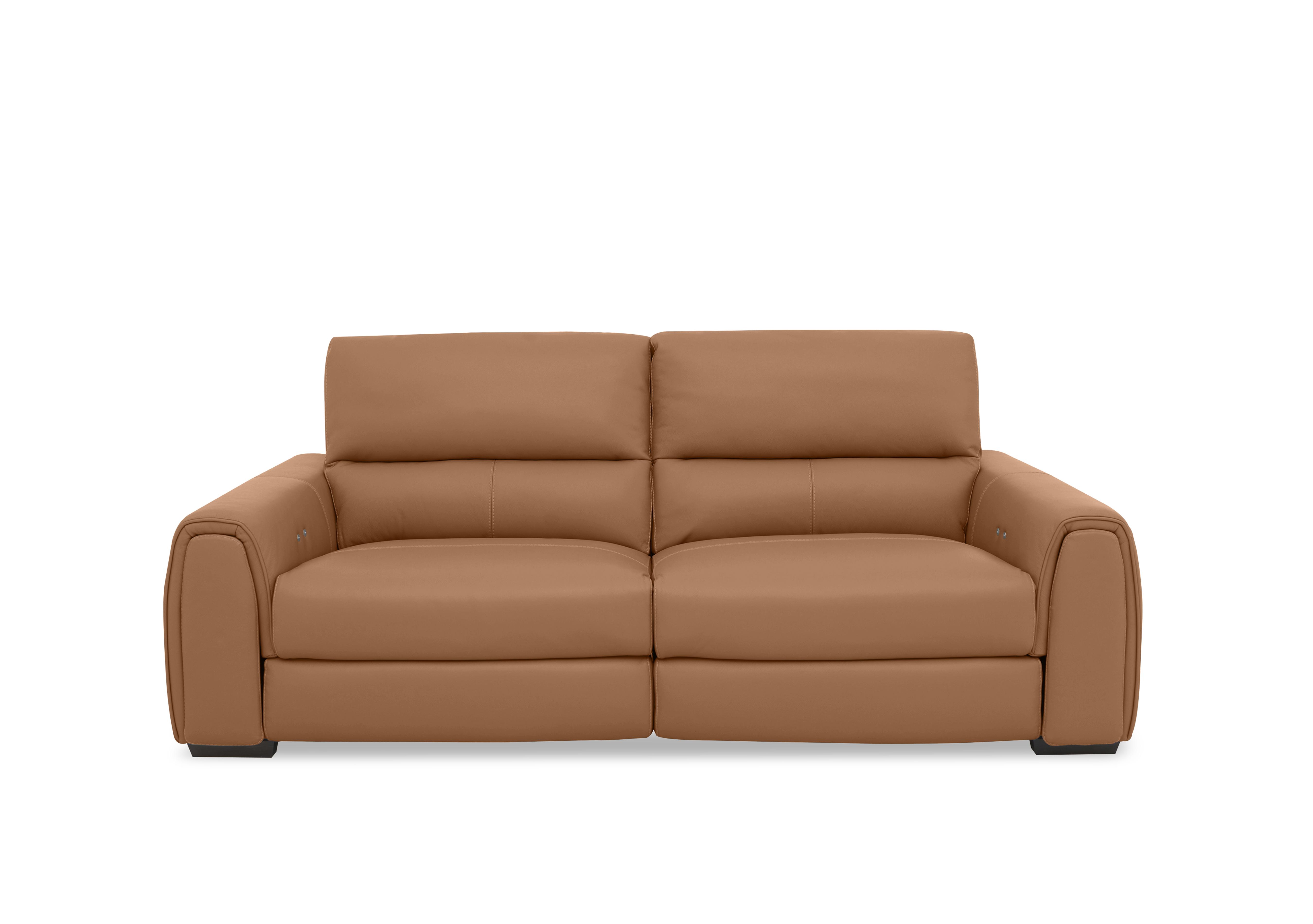 Flex Leather 3 Seater Power Recliner Sofa with Storage Arms in Nc-334e Pecan Brown on Furniture Village