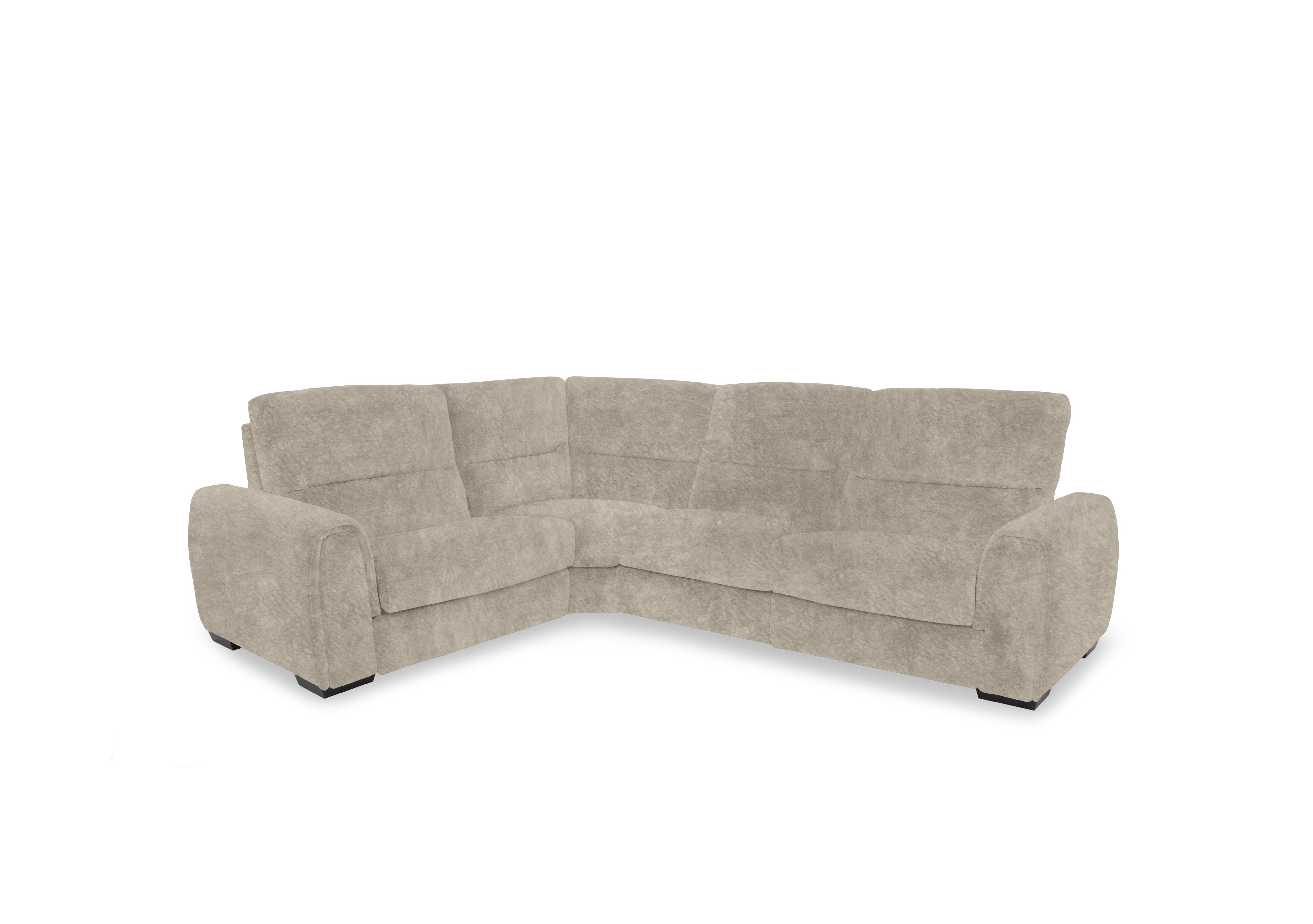 Flex Fabric Small Corner Sofa Bed with Storage Arm in Bfa-Bnn-R26 Cream on Furniture Village