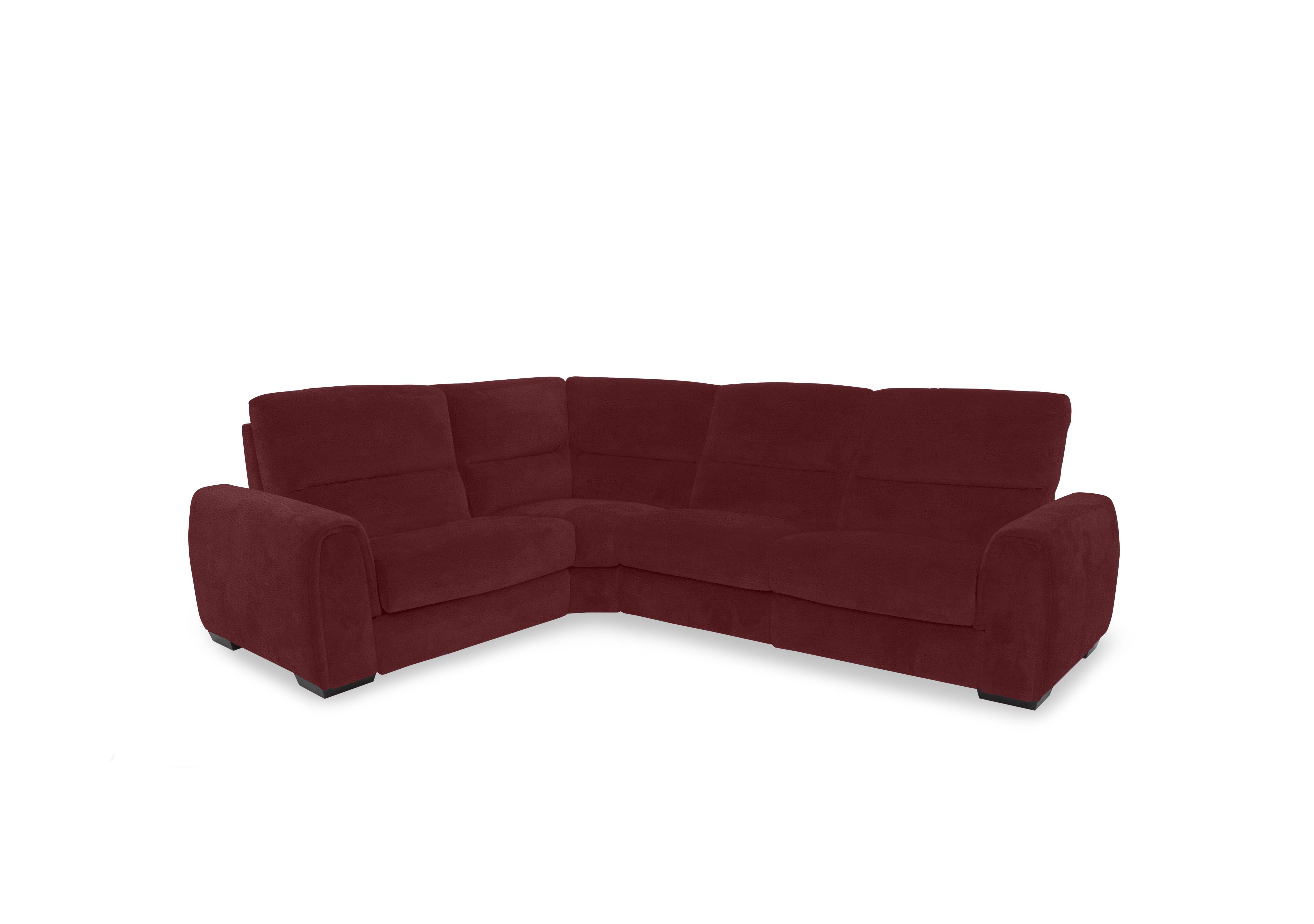 Flex Fabric Small Corner Sofa Bed with Storage Arm in Fab-Meg-R65 Burgundy on Furniture Village