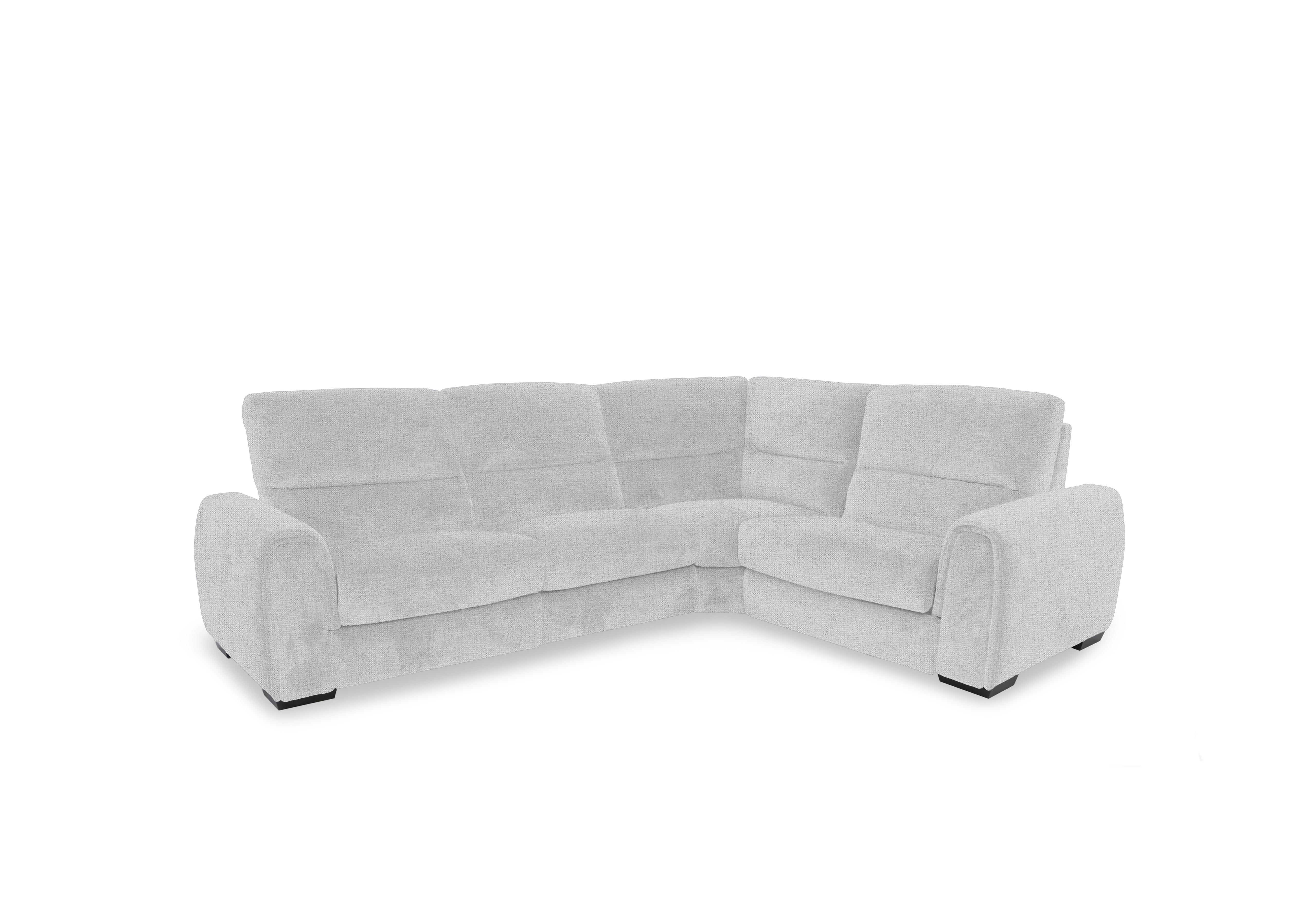Flex Fabric Small Corner Sofa Bed with Storage Arm in Fab-Mil-R104 Oyster on Furniture Village