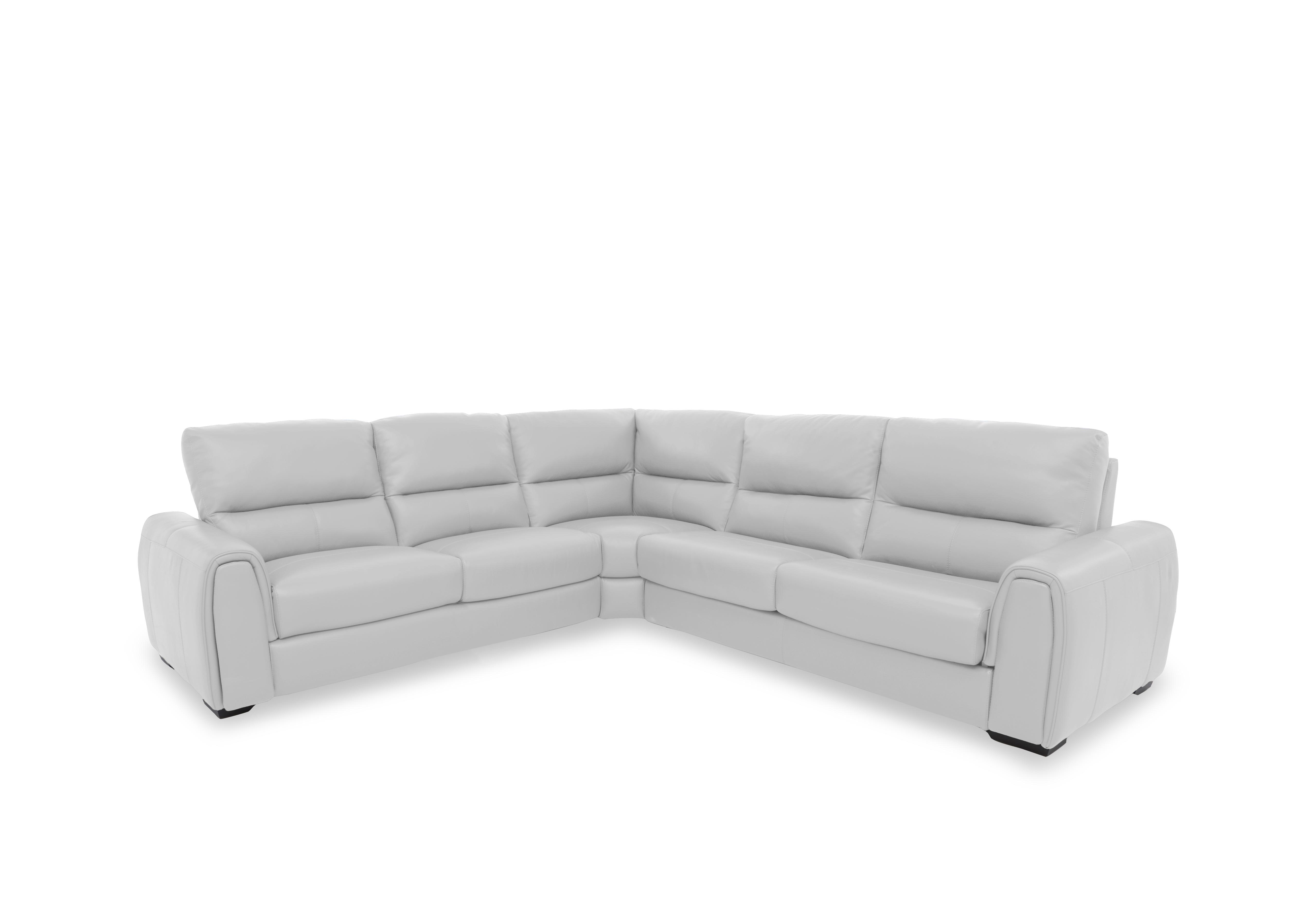 Flex Leather Large Corner Sofa Bed with Storage Arm in Nc-251e Grey on Furniture Village