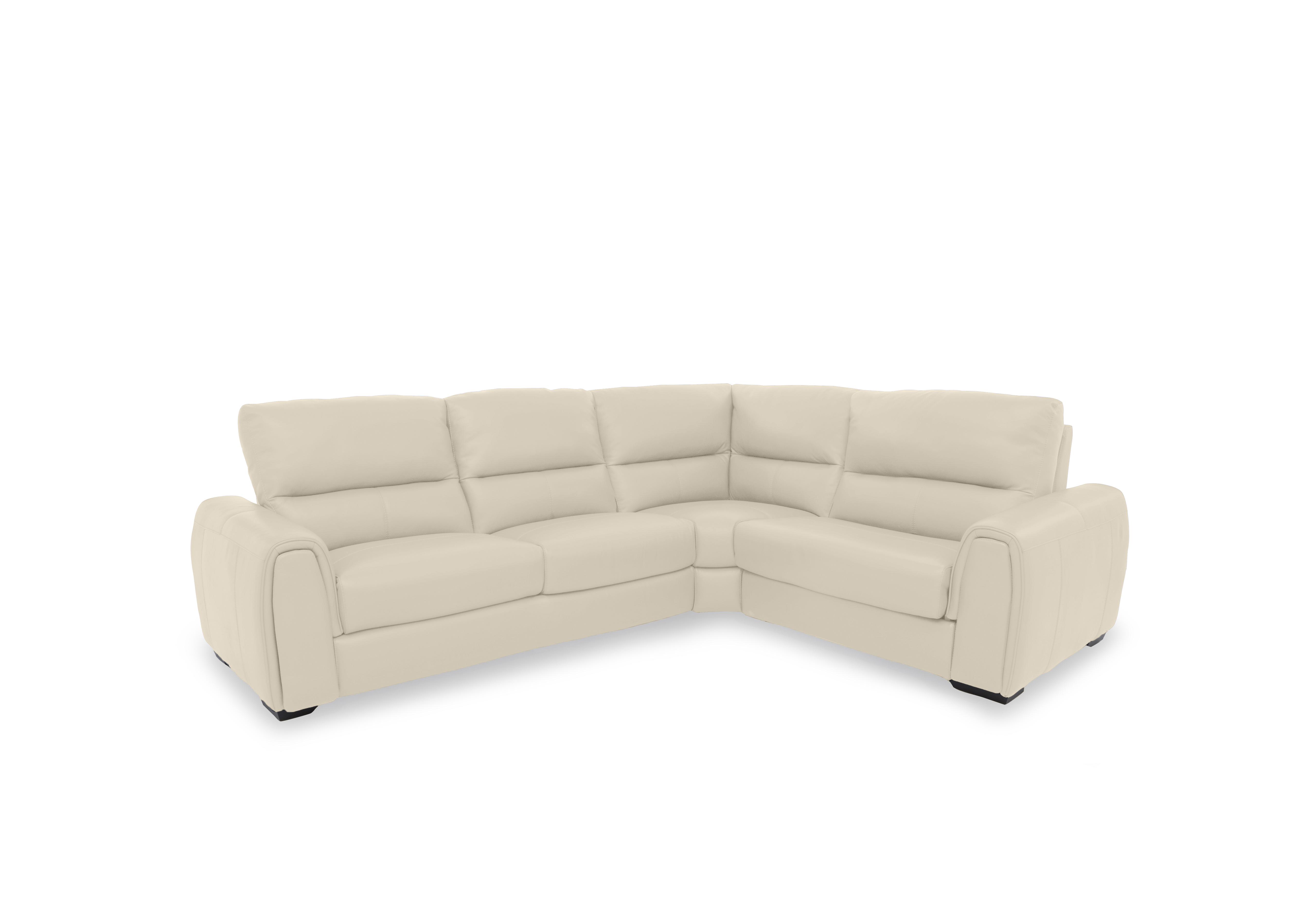 Flex Leather Small Corner Sofa Bed with Storage Arm in Bv-862c Bisque on Furniture Village