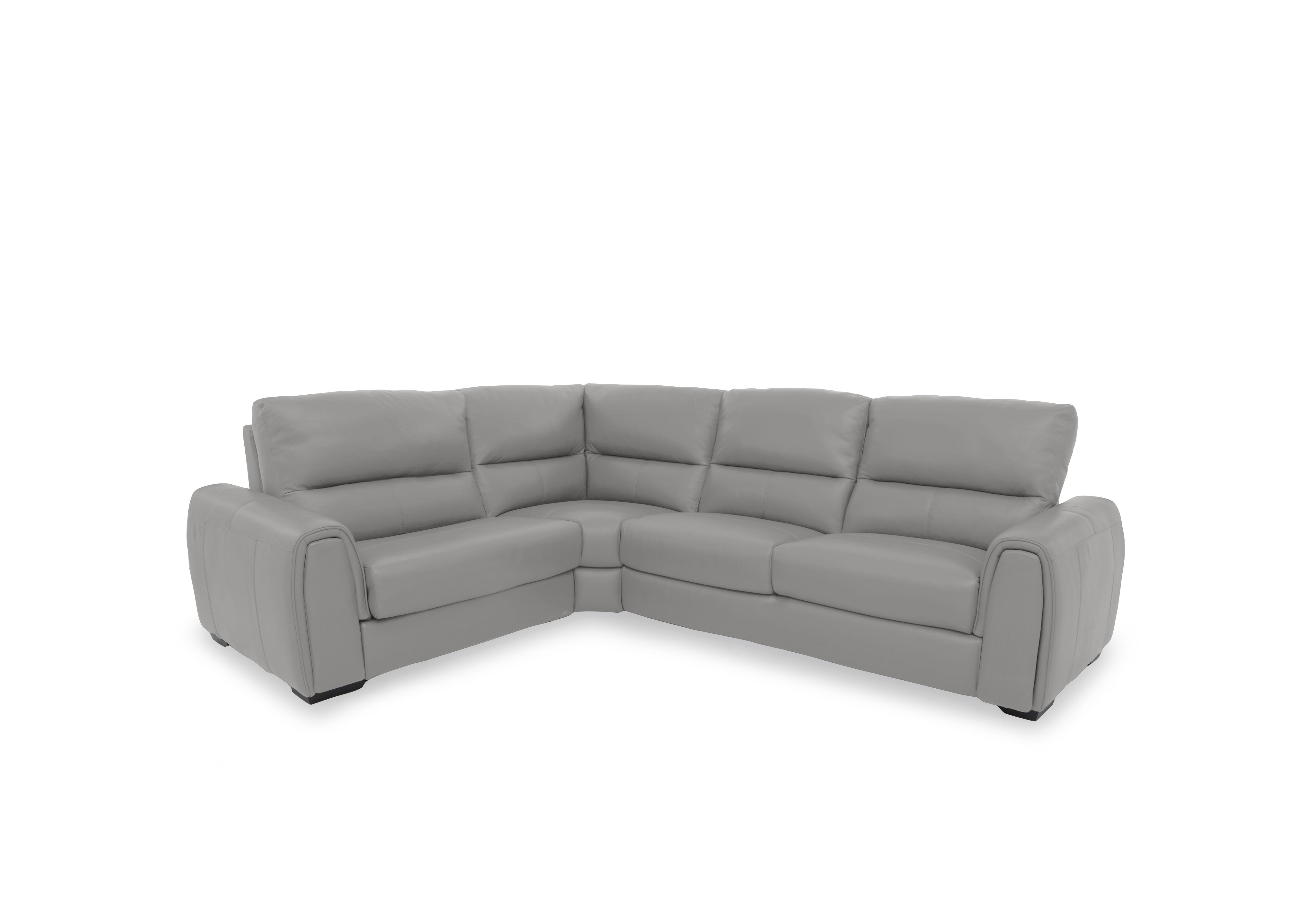 Flex Leather Small Corner Sofa Bed with Storage Arm in Nc-435e Sleet on Furniture Village