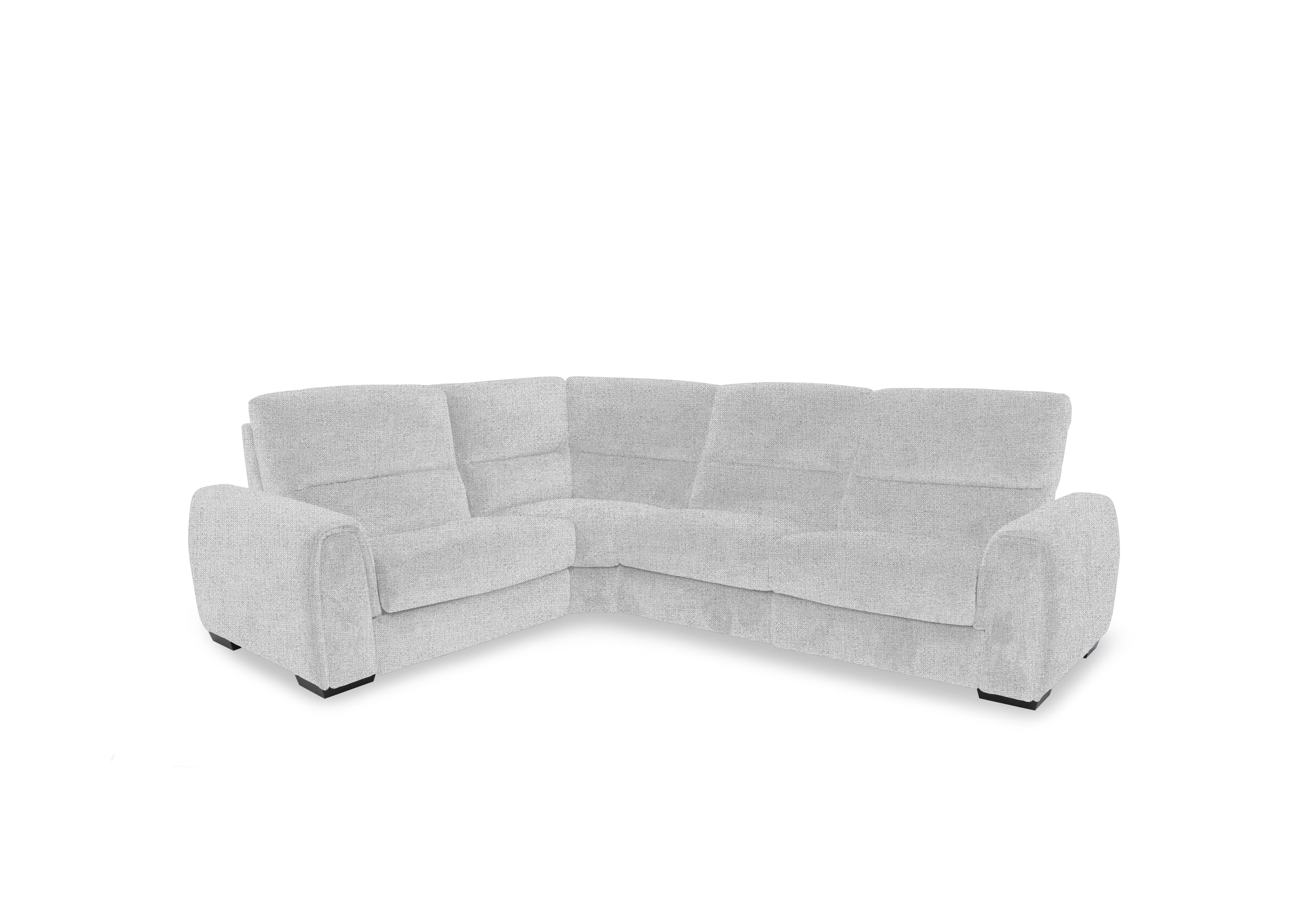 Flex Fabric Small Power Recliner Corner Sofa with Storage Arms in Fab-Mil-R104 Oyster on Furniture Village