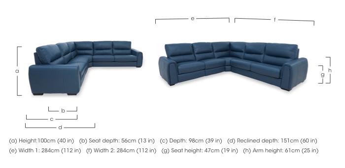 Flex Leather Large Power Recliner Corner Sofa with Storage Arms in  on Furniture Village