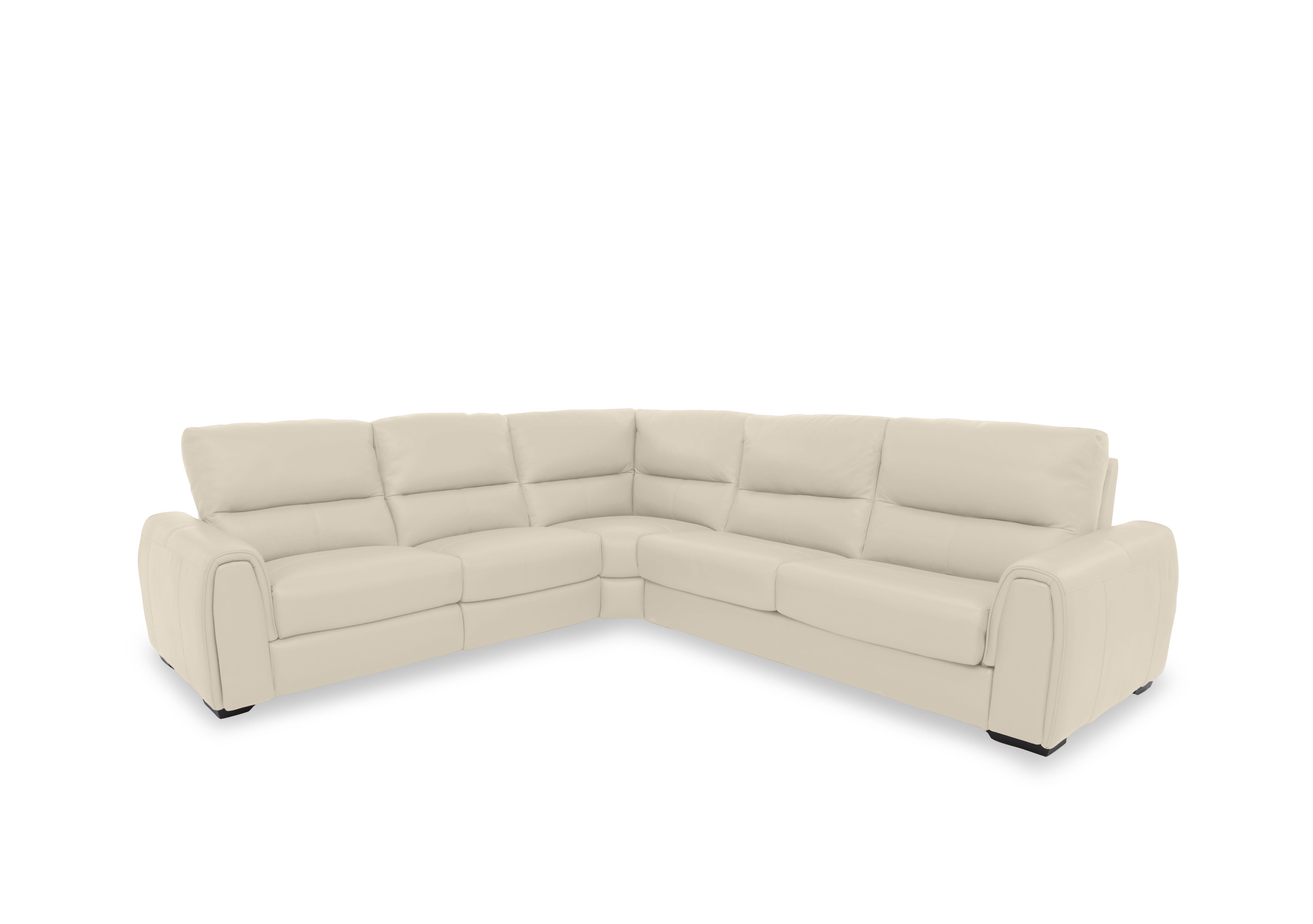 Flex Leather Large Power Recliner Corner Sofa with Storage Arms in Bv-862c Bisque on Furniture Village
