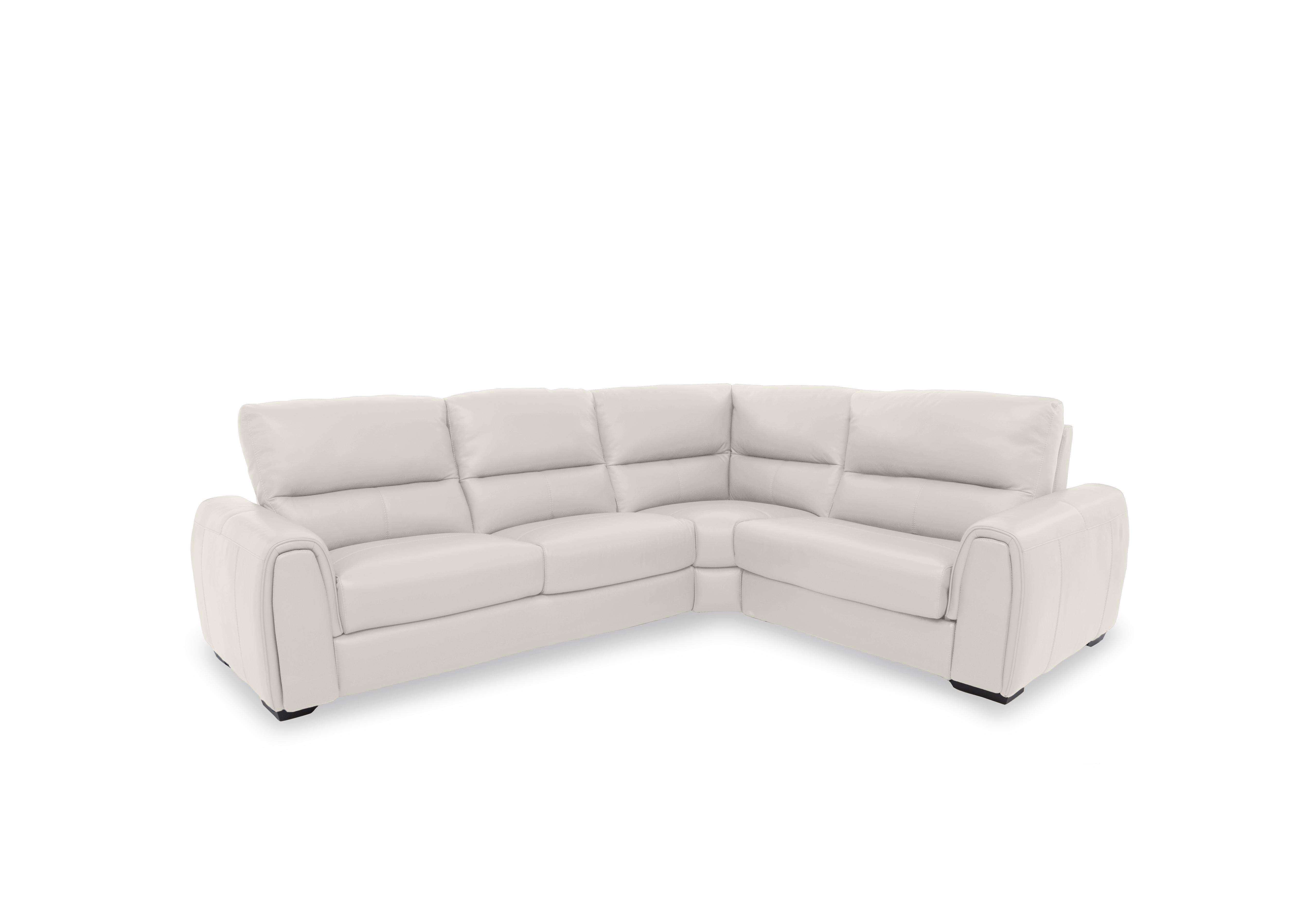 Flex Leather Small Power Recliner Corner Sofa with Storage Arms in Bv-156e Frost on Furniture Village
