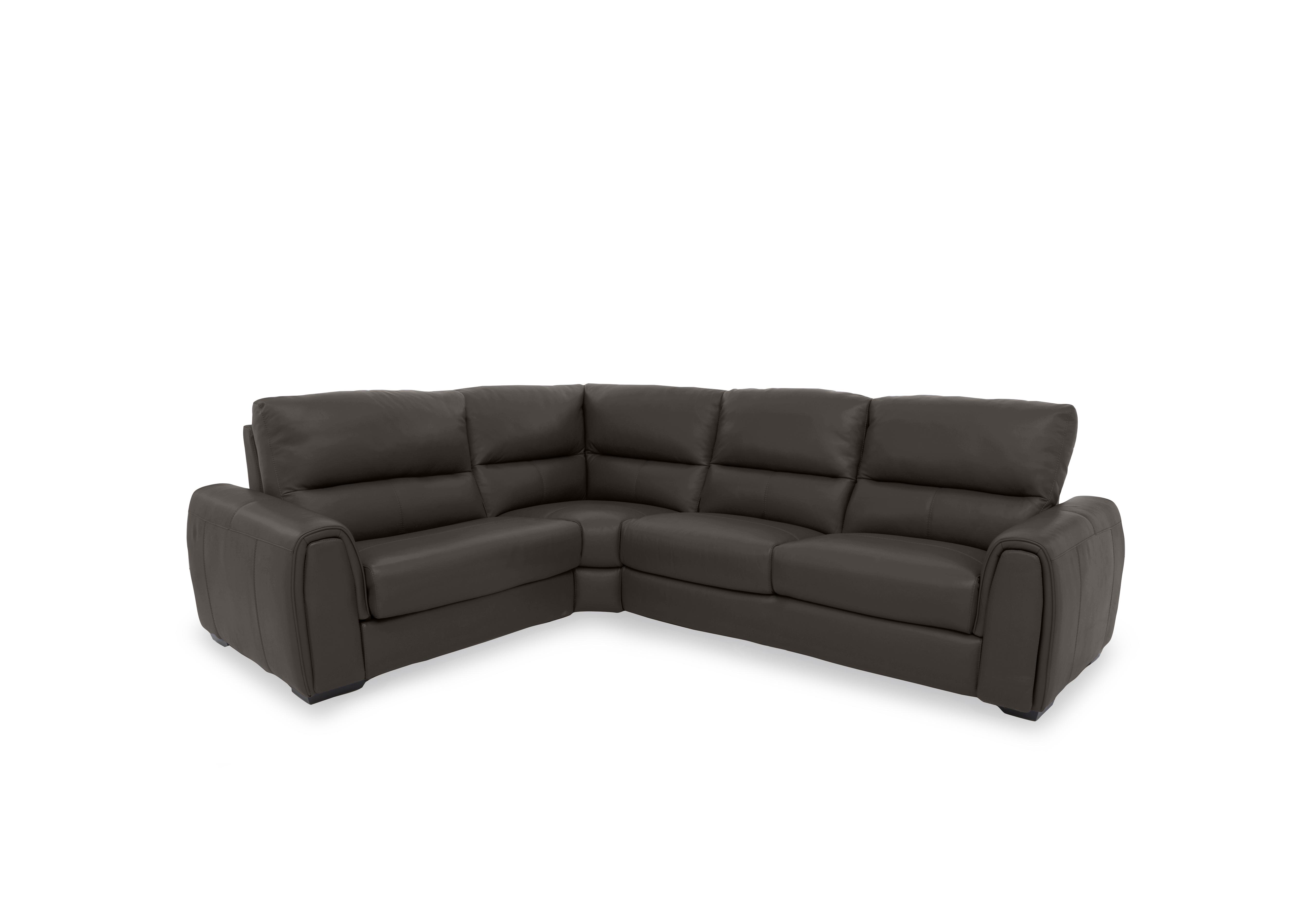 Flex Leather Small Power Recliner Corner Sofa with Storage Arms in Bv-1748 Dark Chocolate on Furniture Village