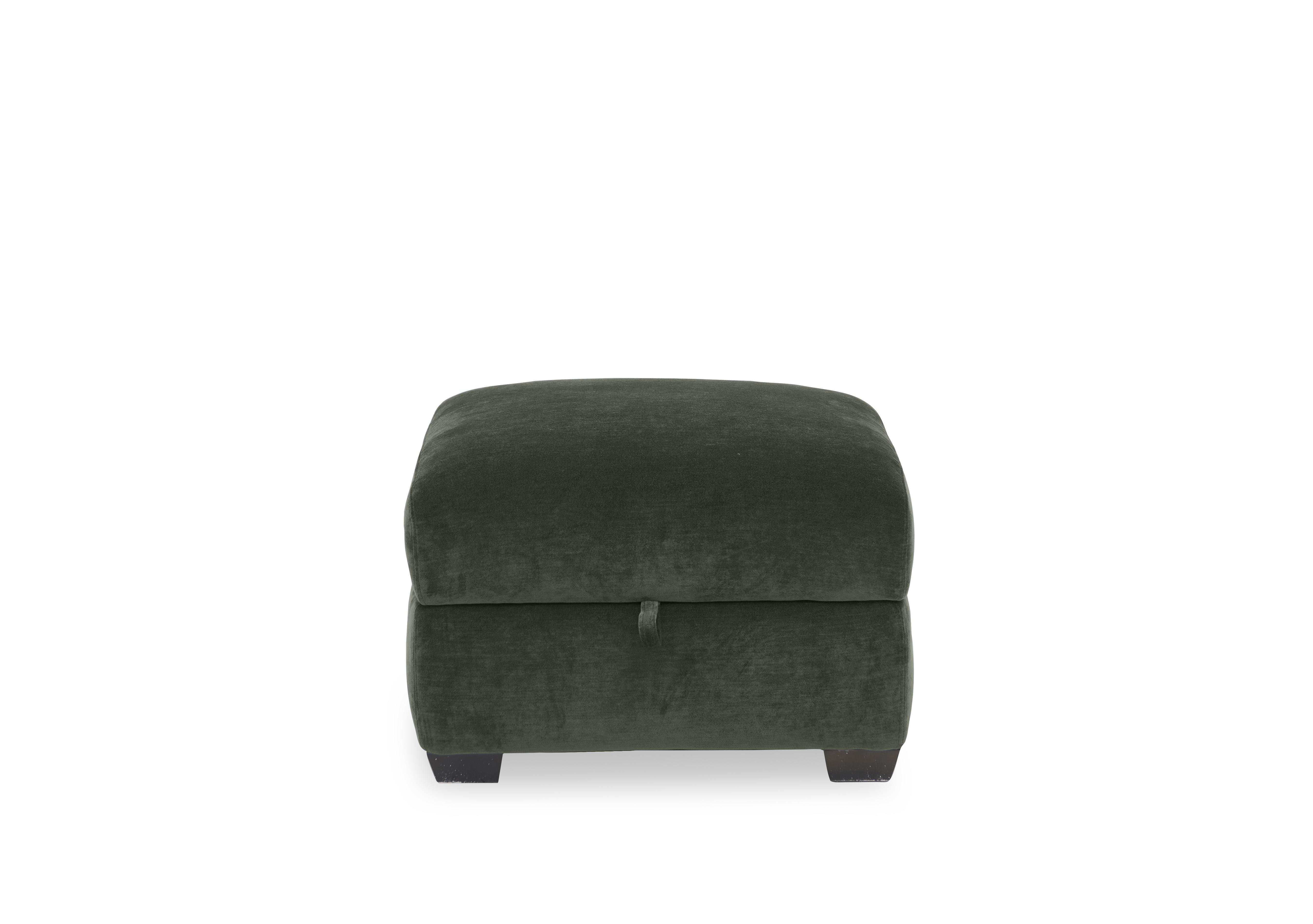 Flex Fabric Storage Footstool in Fab-Can-R352 Forest Green on Furniture Village