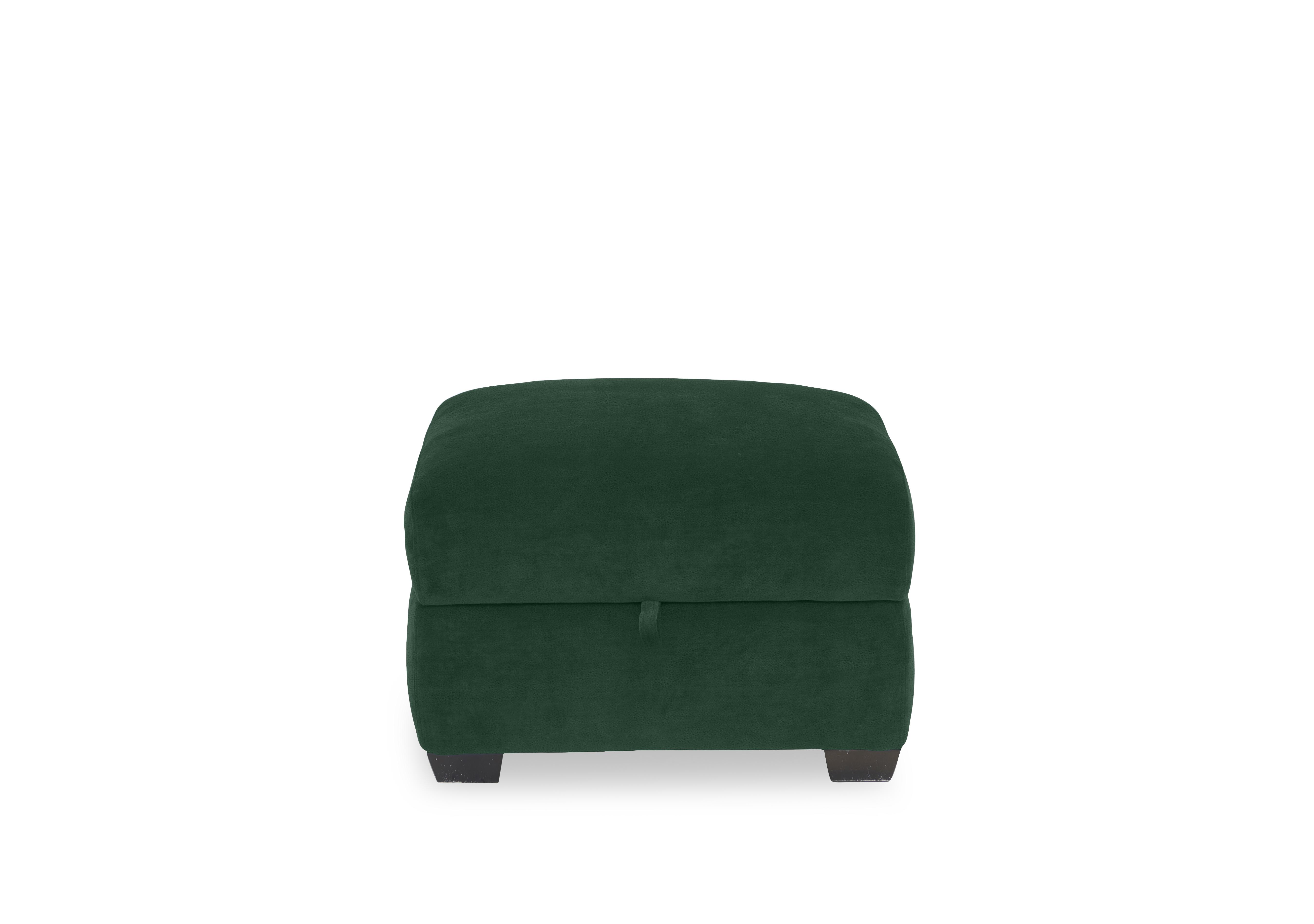 Flex Fabric Storage Footstool in Fab-Meg-R37 Emerald Green on Furniture Village