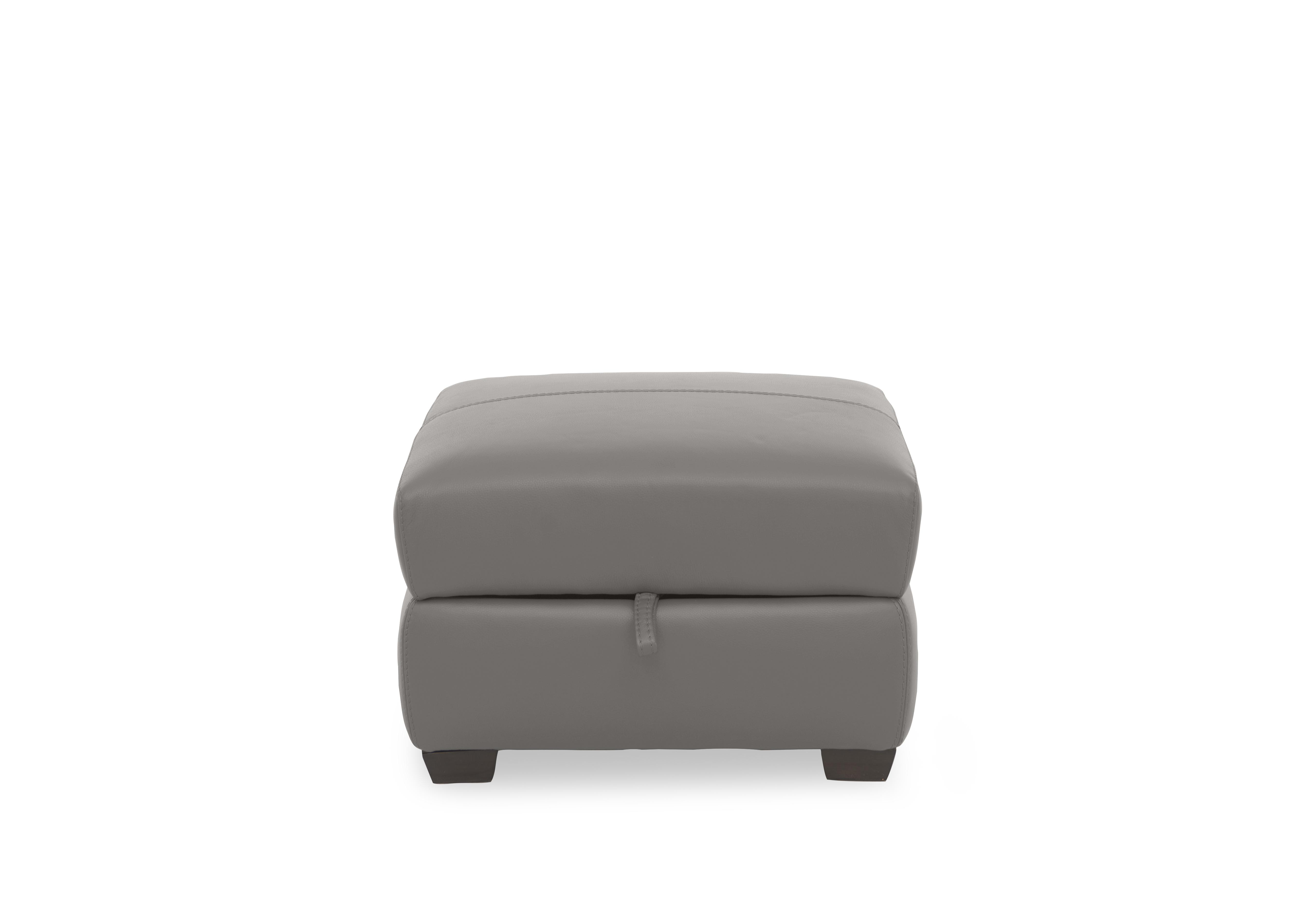 Flex Leather Storage Footstool in Bv-042e Elephant on Furniture Village