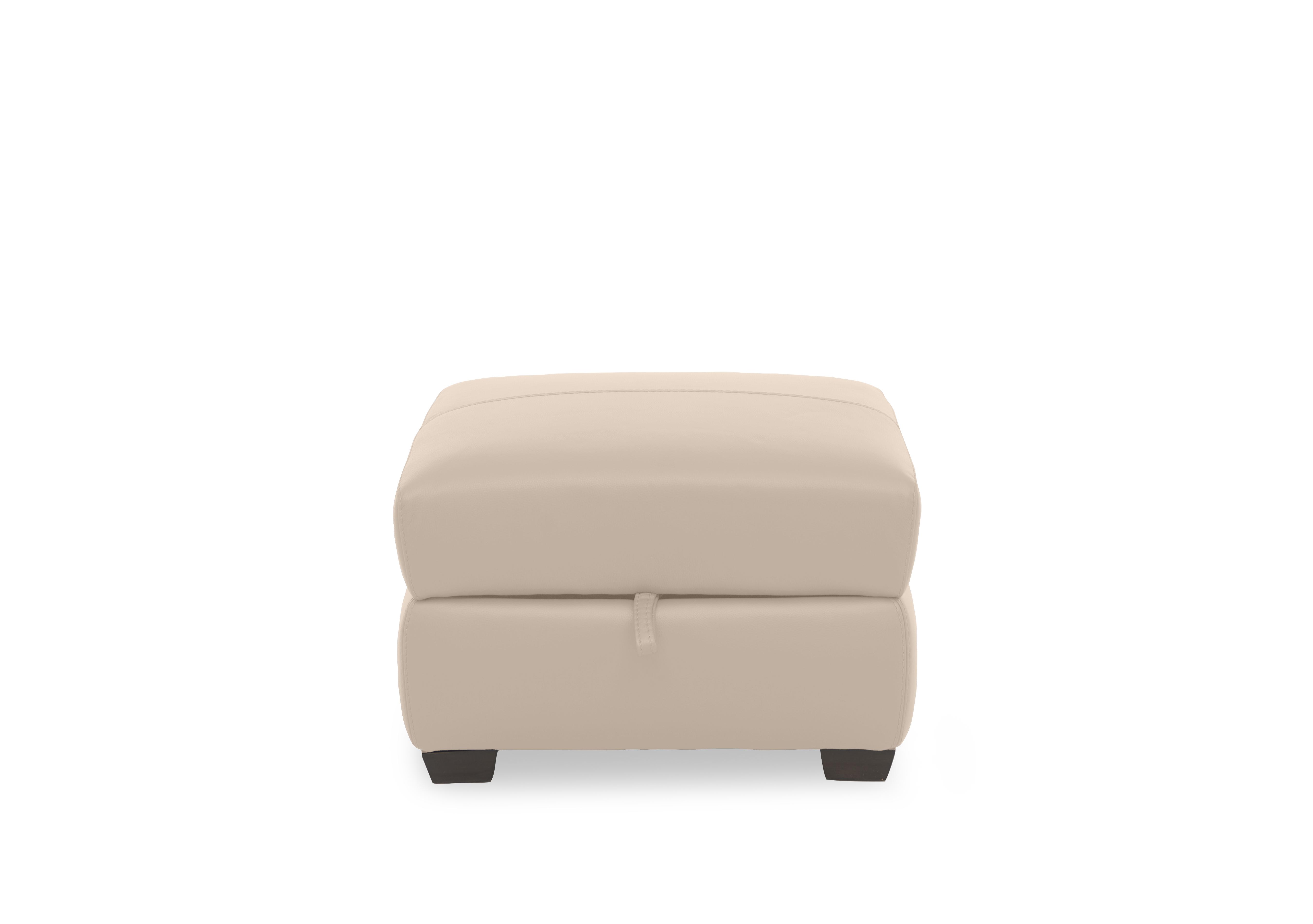 Flex Leather Storage Footstool in Nc-039c Pebble on Furniture Village