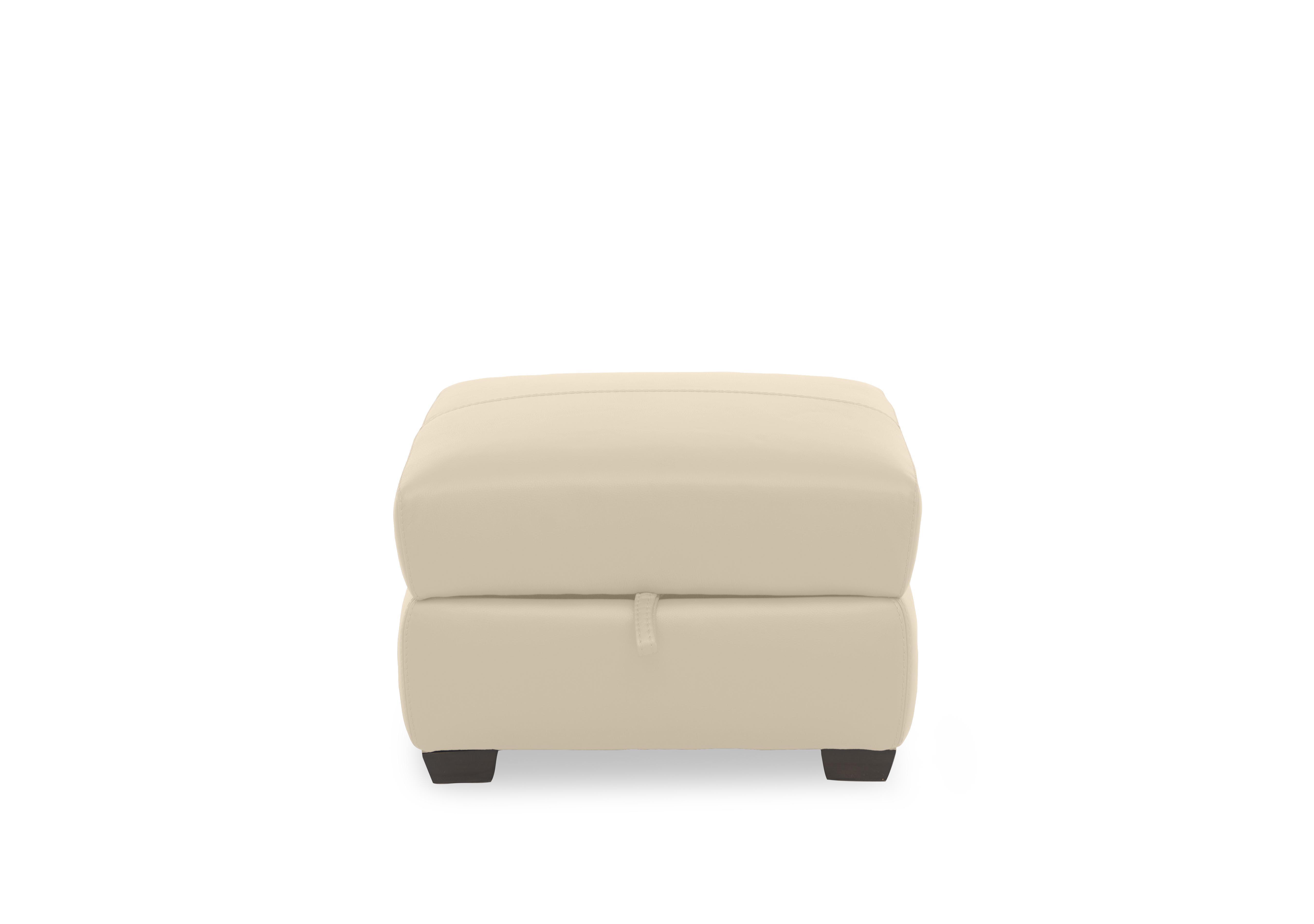 Flex Leather Storage Footstool in Nc-862c Bisque on Furniture Village