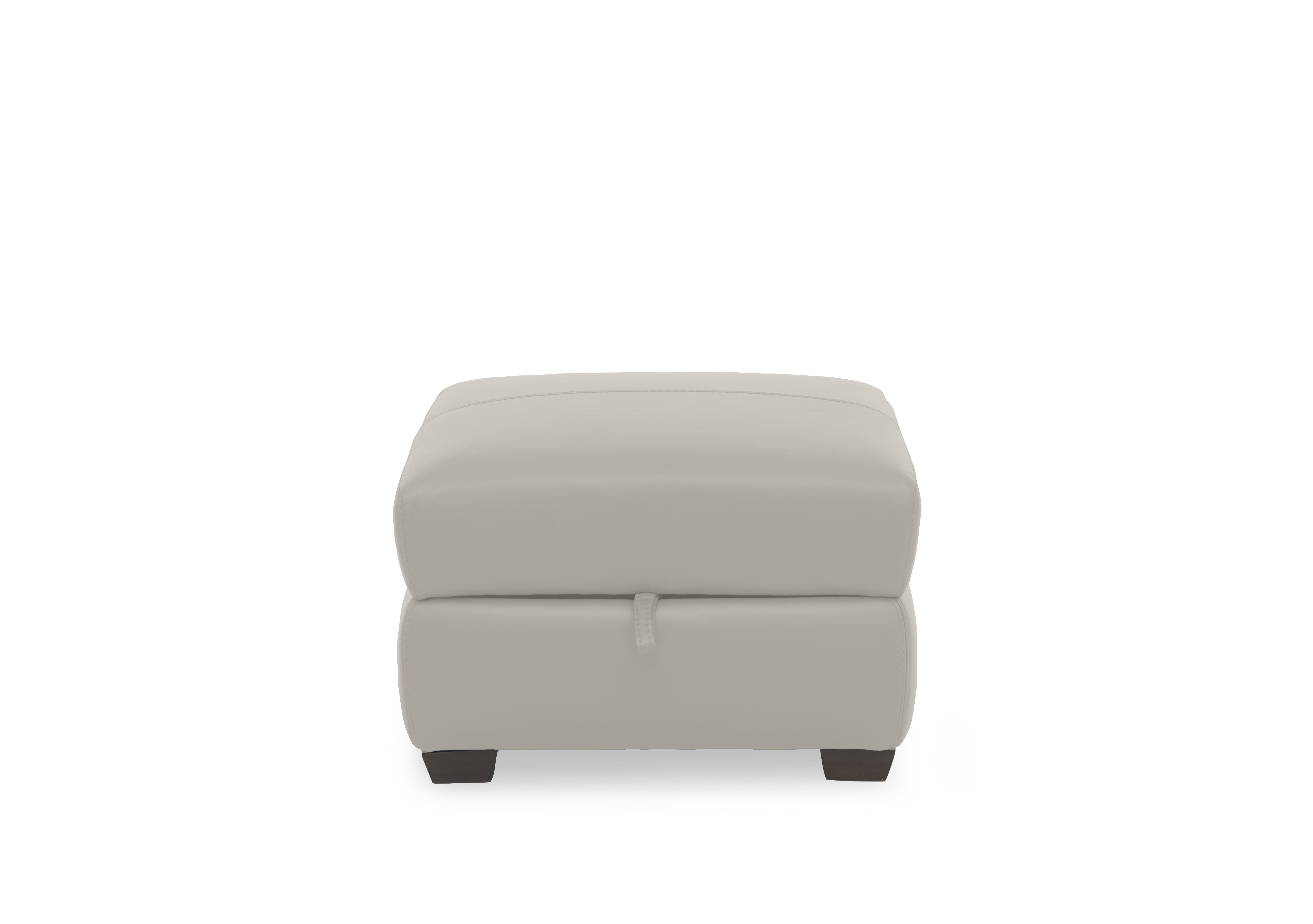 Flex Leather Storage Footstool in Nc-946b Feather Grey on Furniture Village