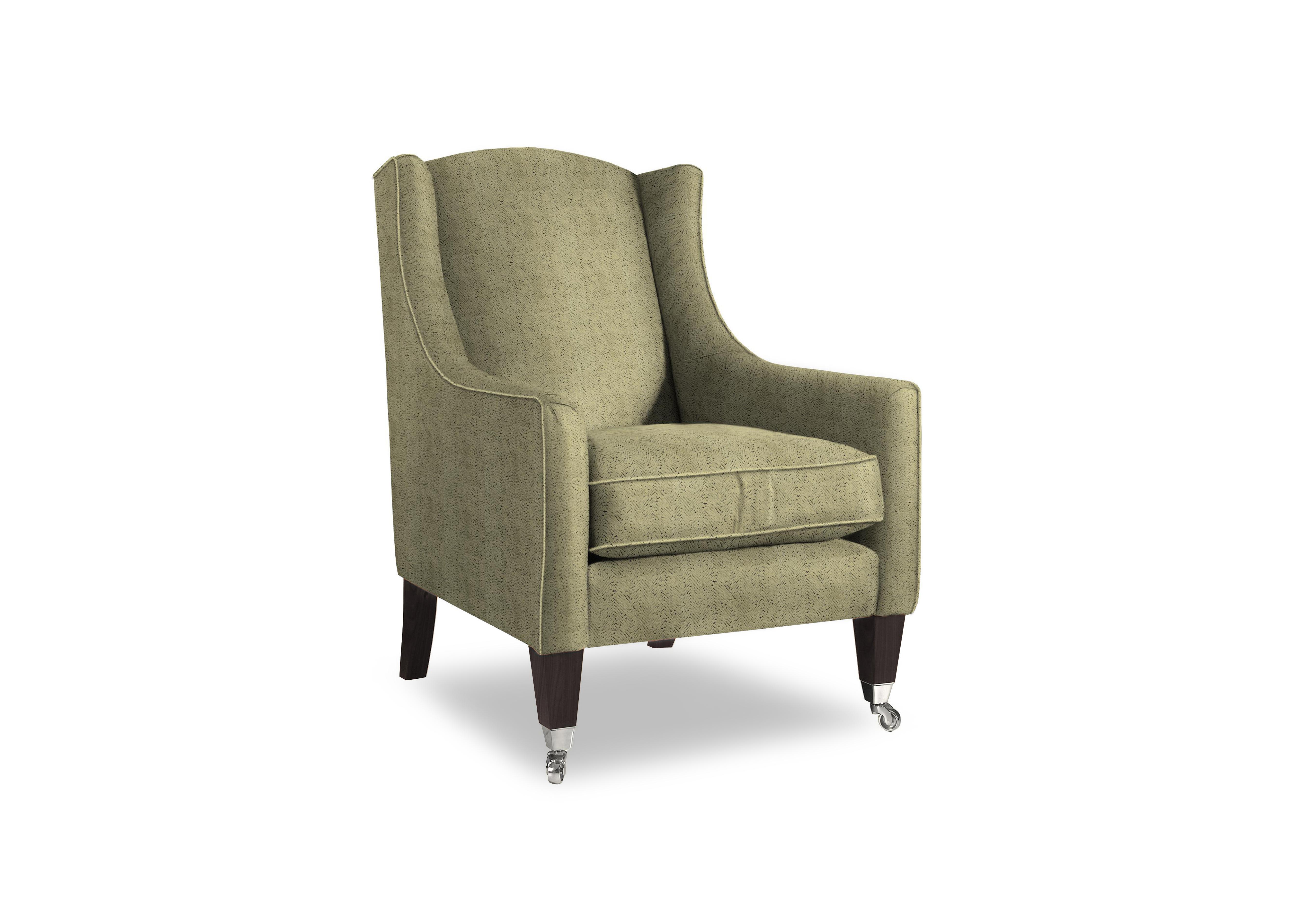 Plaza Accent Chair in Arcata Moss Mgy/Chr on Furniture Village