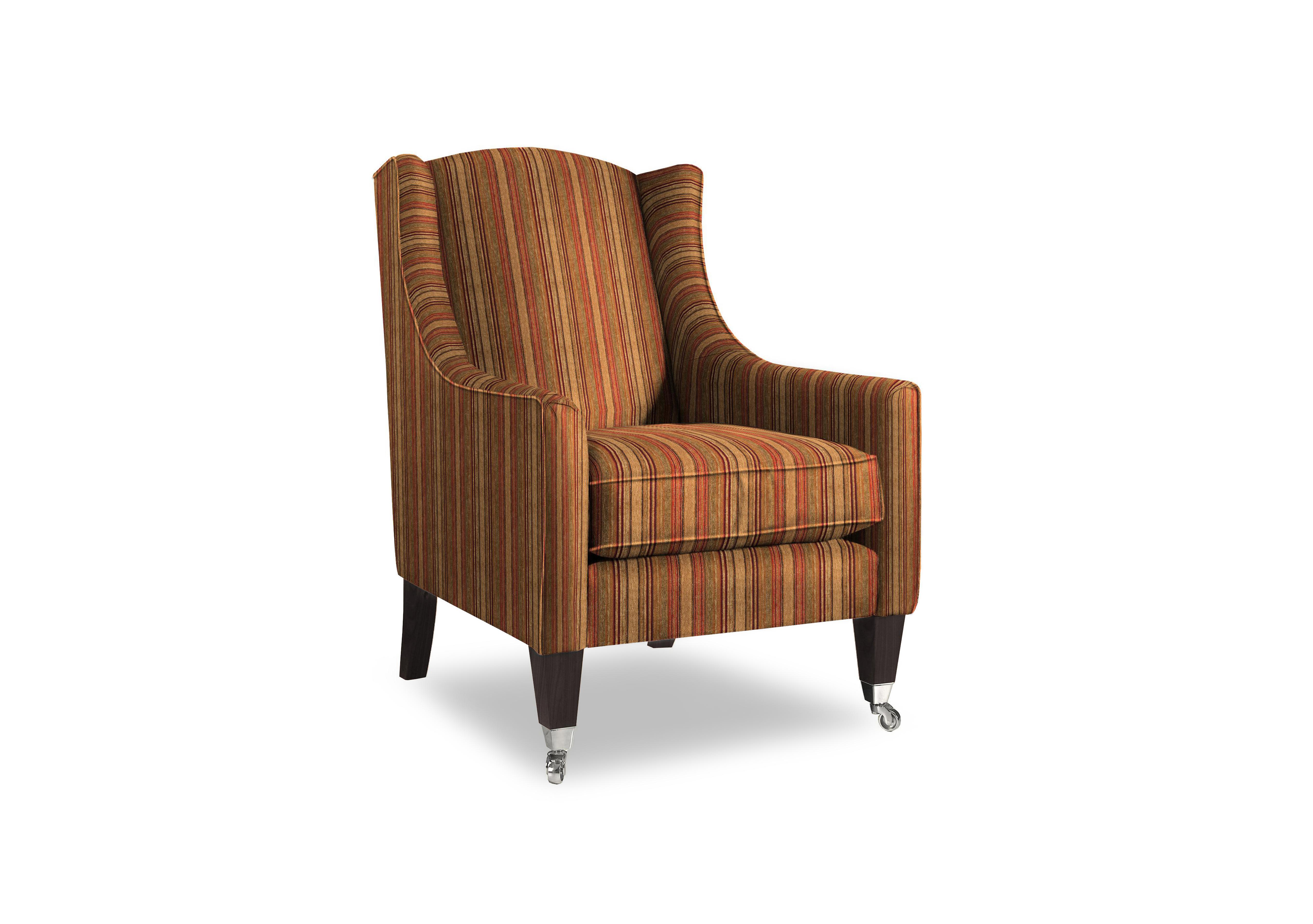 Plaza Accent Chair in Baslow Stripe Mulberry Mgy/Chr on Furniture Village
