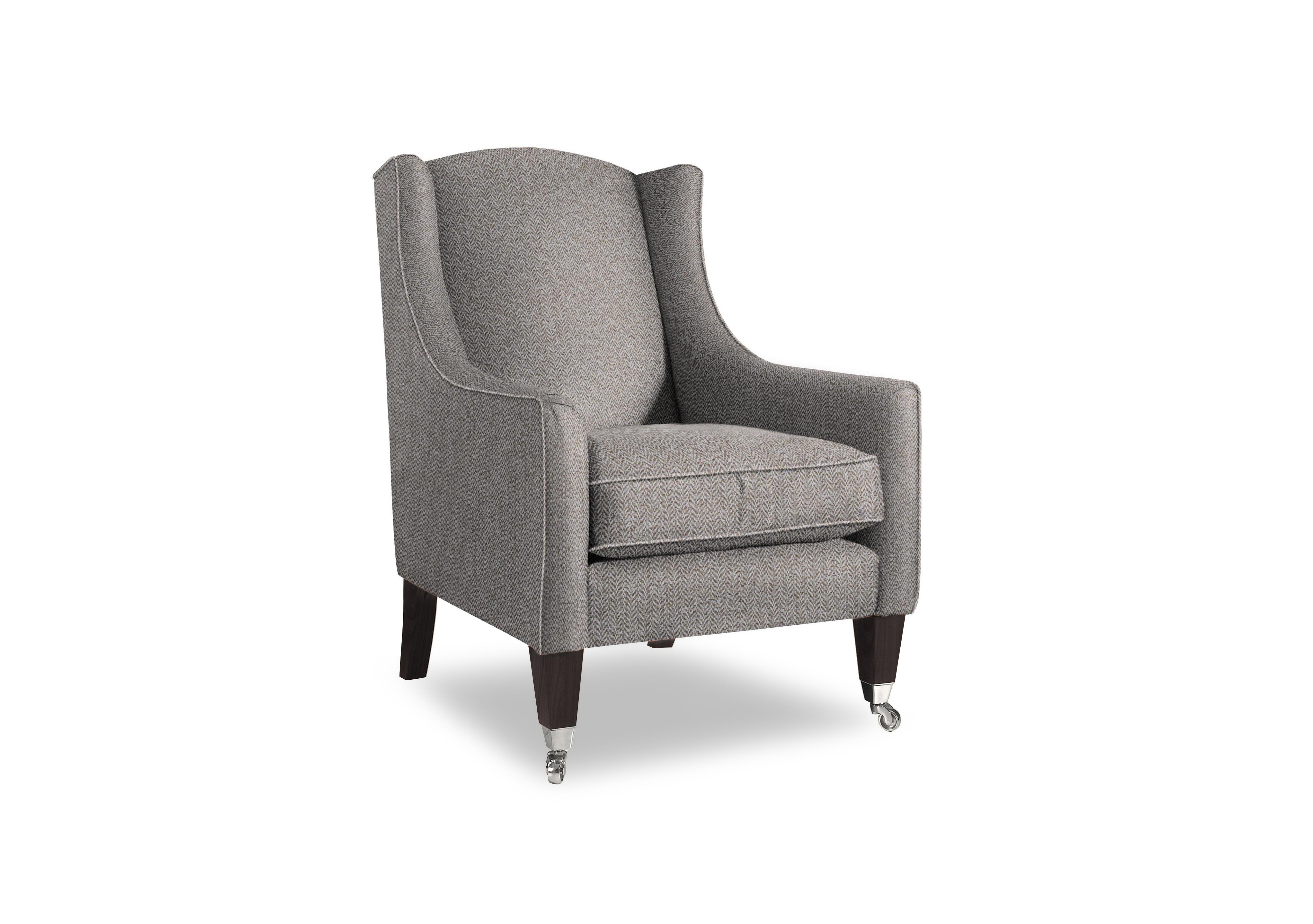 Plaza Accent Chair in Contour Smoke Mgy/Chr on Furniture Village