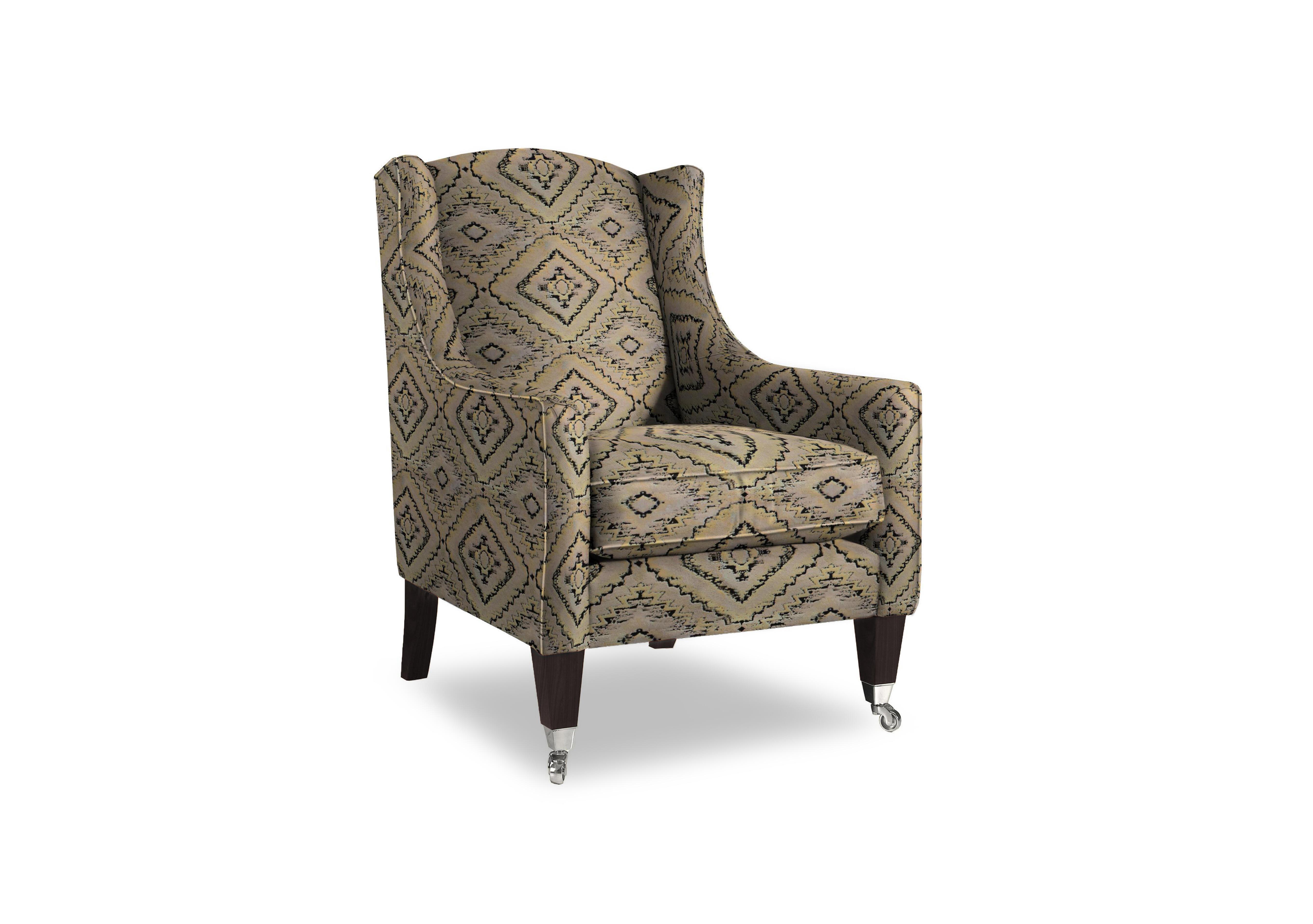 Plaza Accent Chair in Hyams Mink Mgy/Chr on Furniture Village