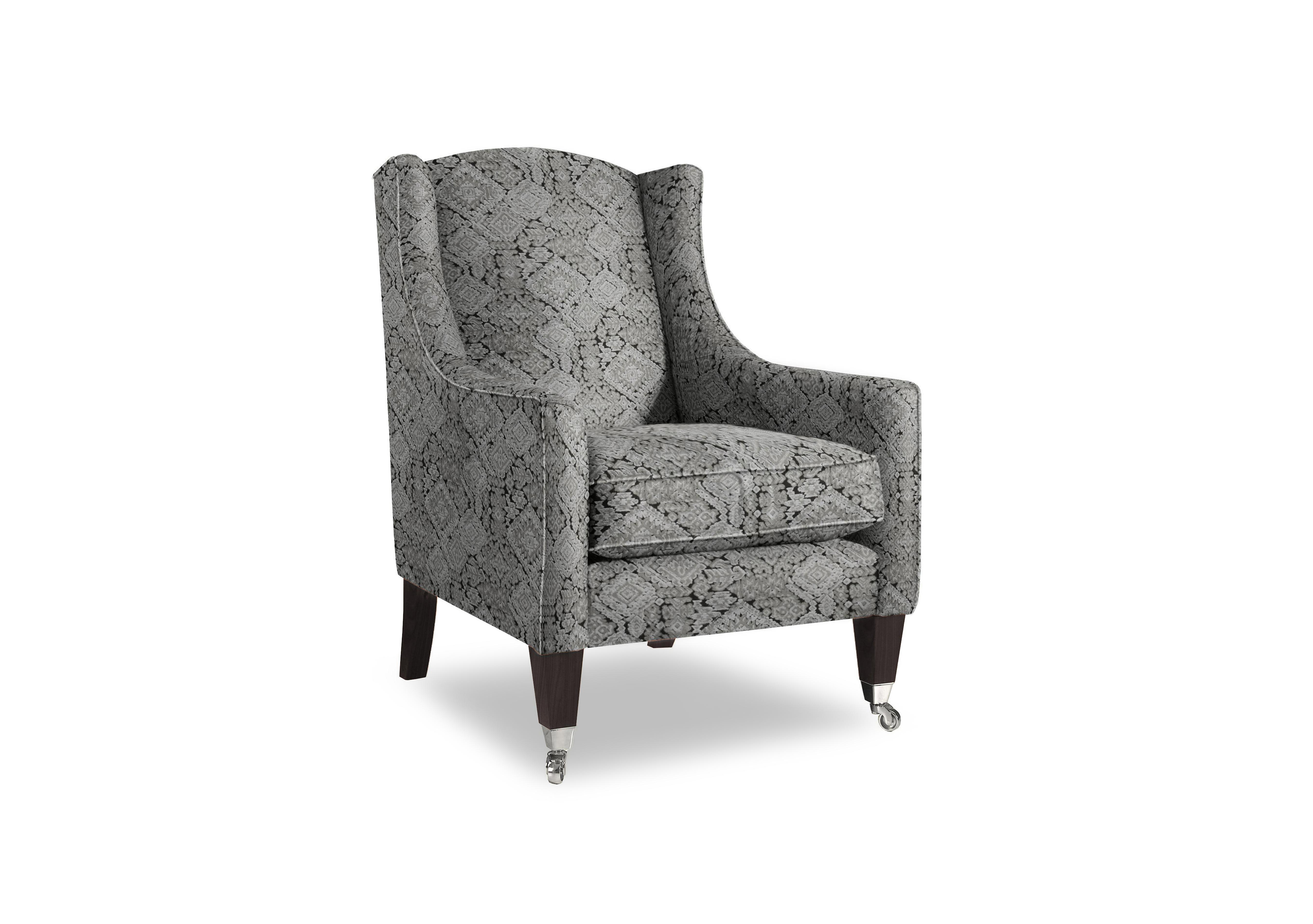 Plaza Accent Chair in Matira Slate Mgy/Chr on Furniture Village