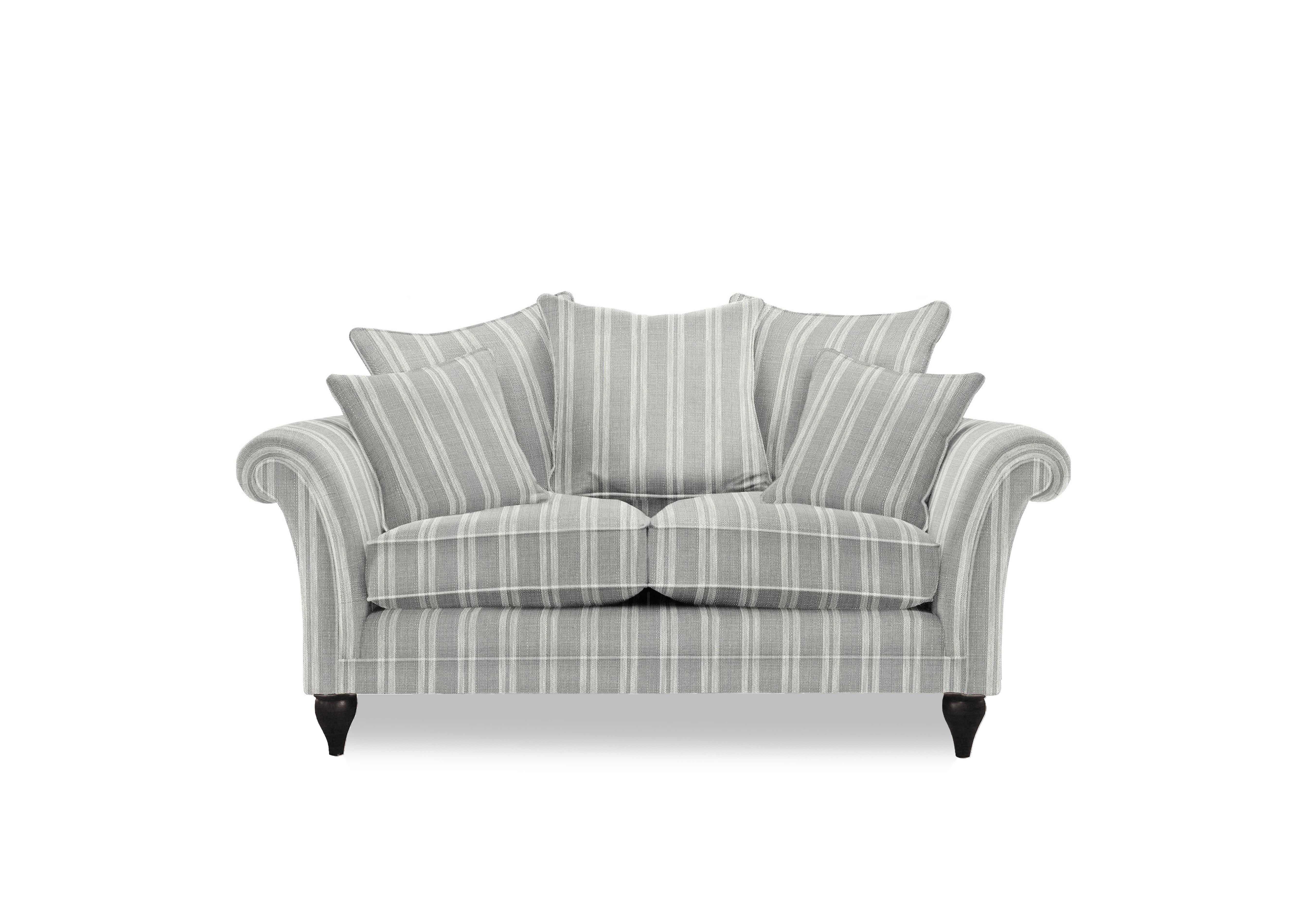 Plaza 2 Seater Scatter Back Sofa in Austen Stripe Dove Mgy on Furniture Village