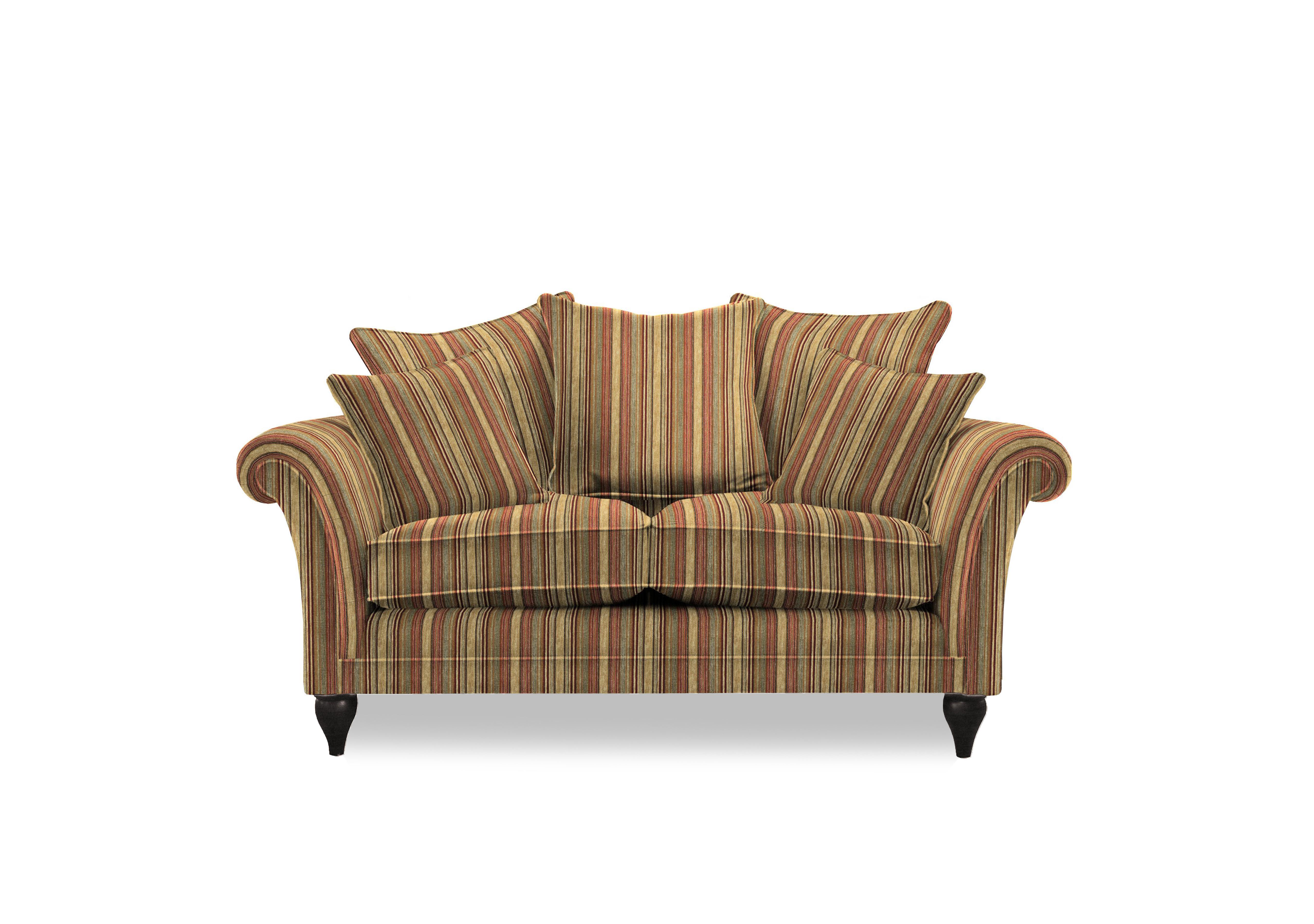 Plaza 2 Seater Scatter Back Sofa in Baslow Stripe Gold Mgy on Furniture Village