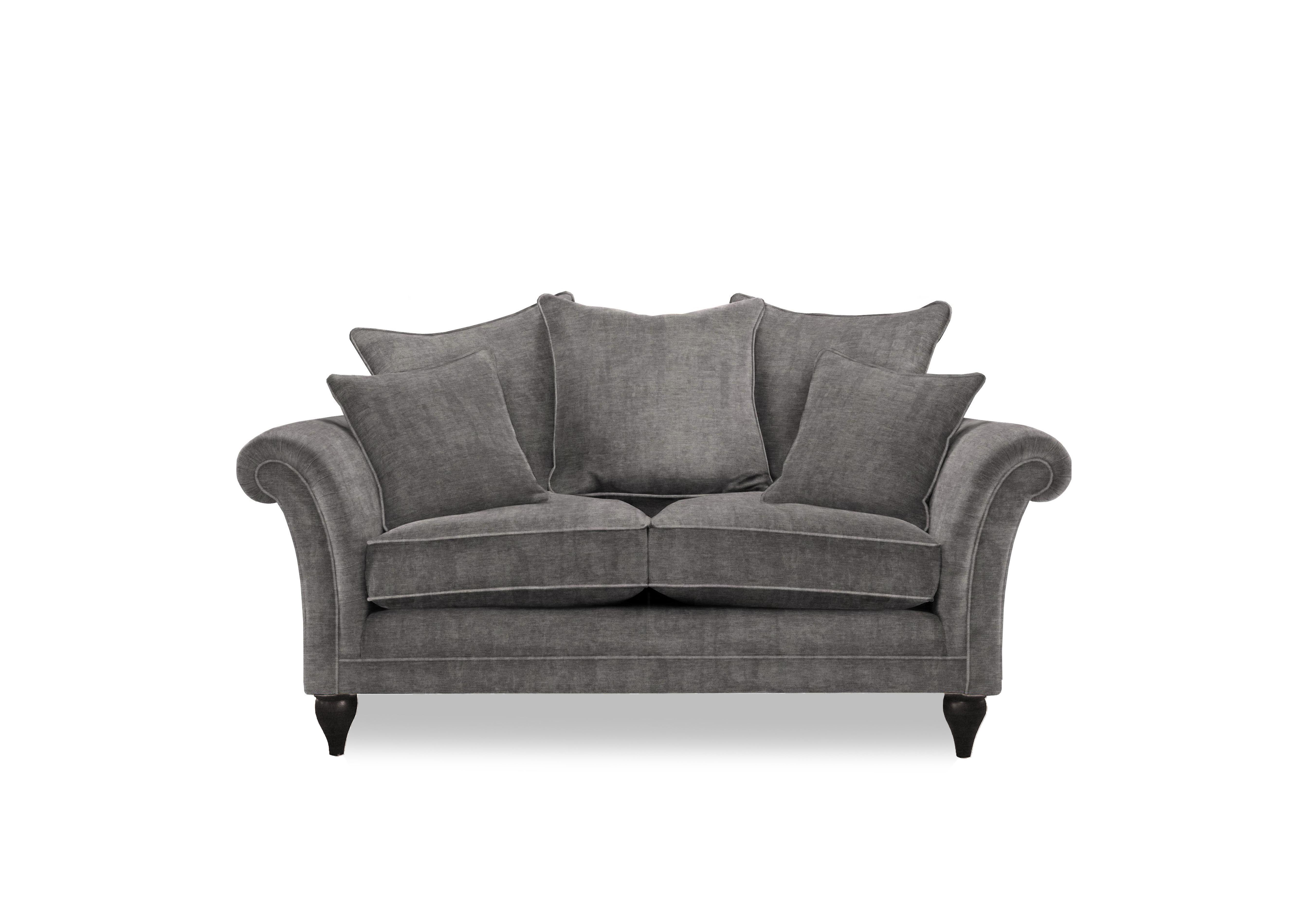Plaza 2 Seater Scatter Back Sofa in Salerno Graphite Mgy on Furniture Village
