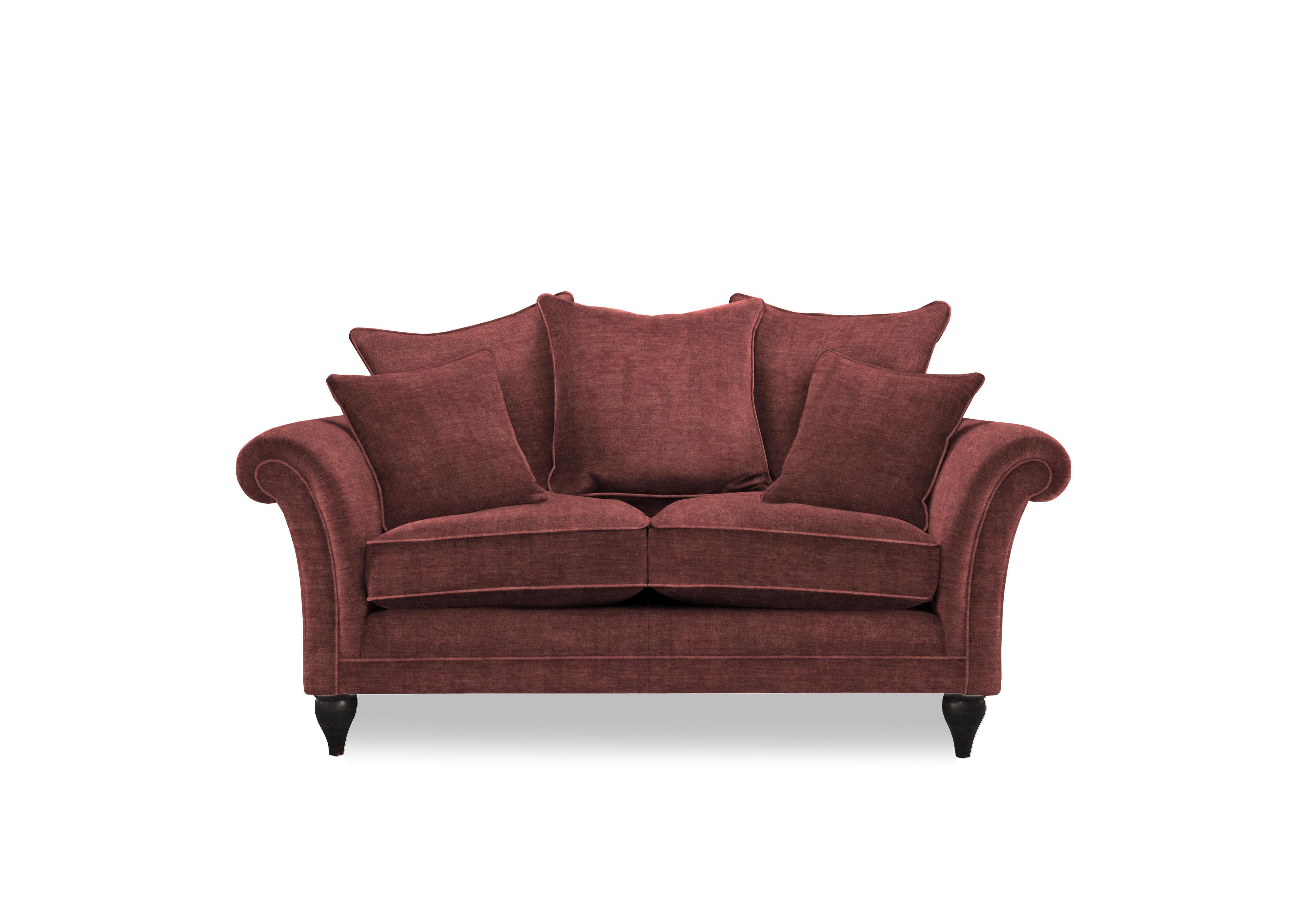 Plaza 2 Seater Scatter Back Sofa in Salerno Rust Mgy on Furniture Village