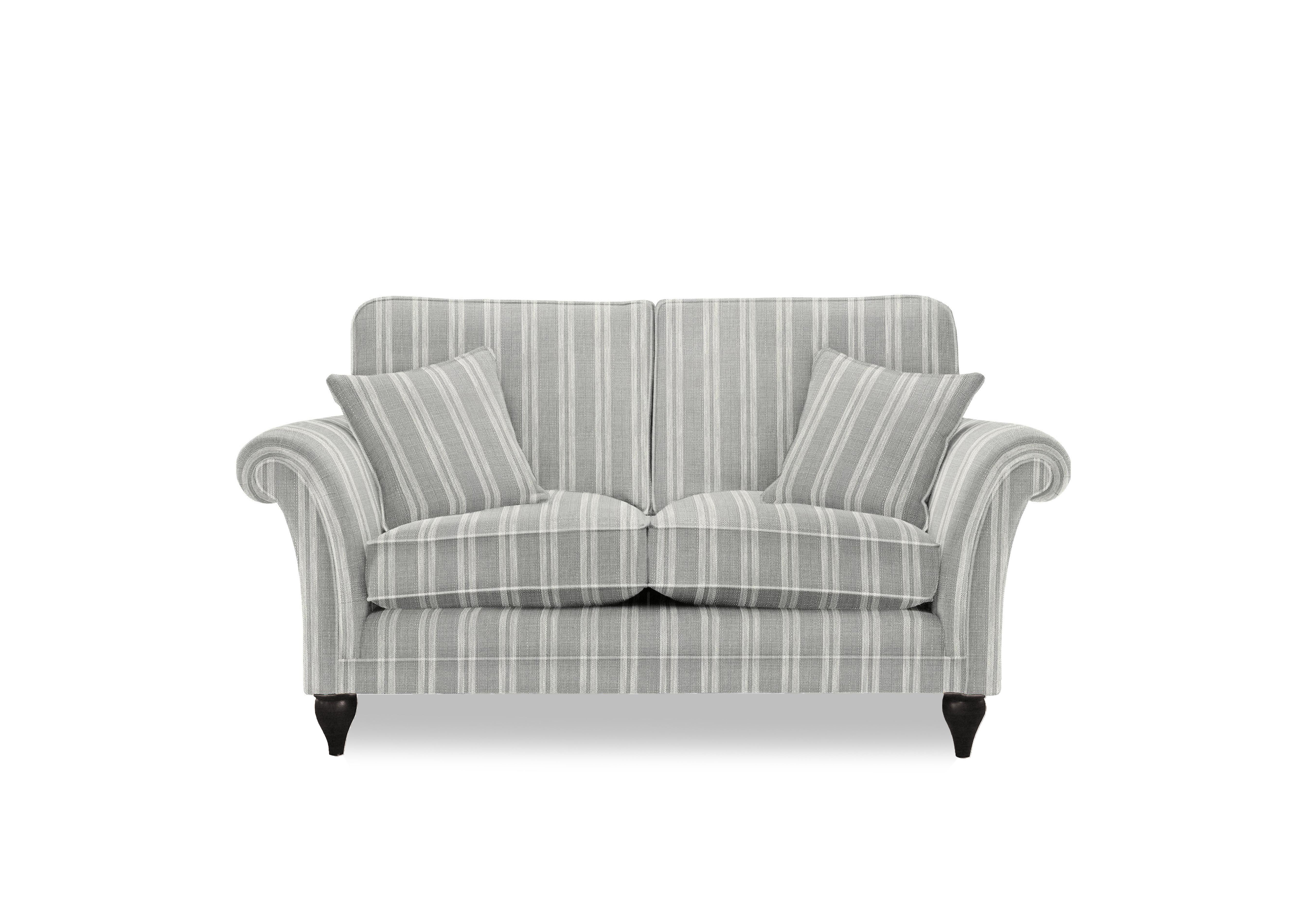 Plaza 2 Seater Classic Back Sofa in Austen Stripe Dove Mgy on Furniture Village